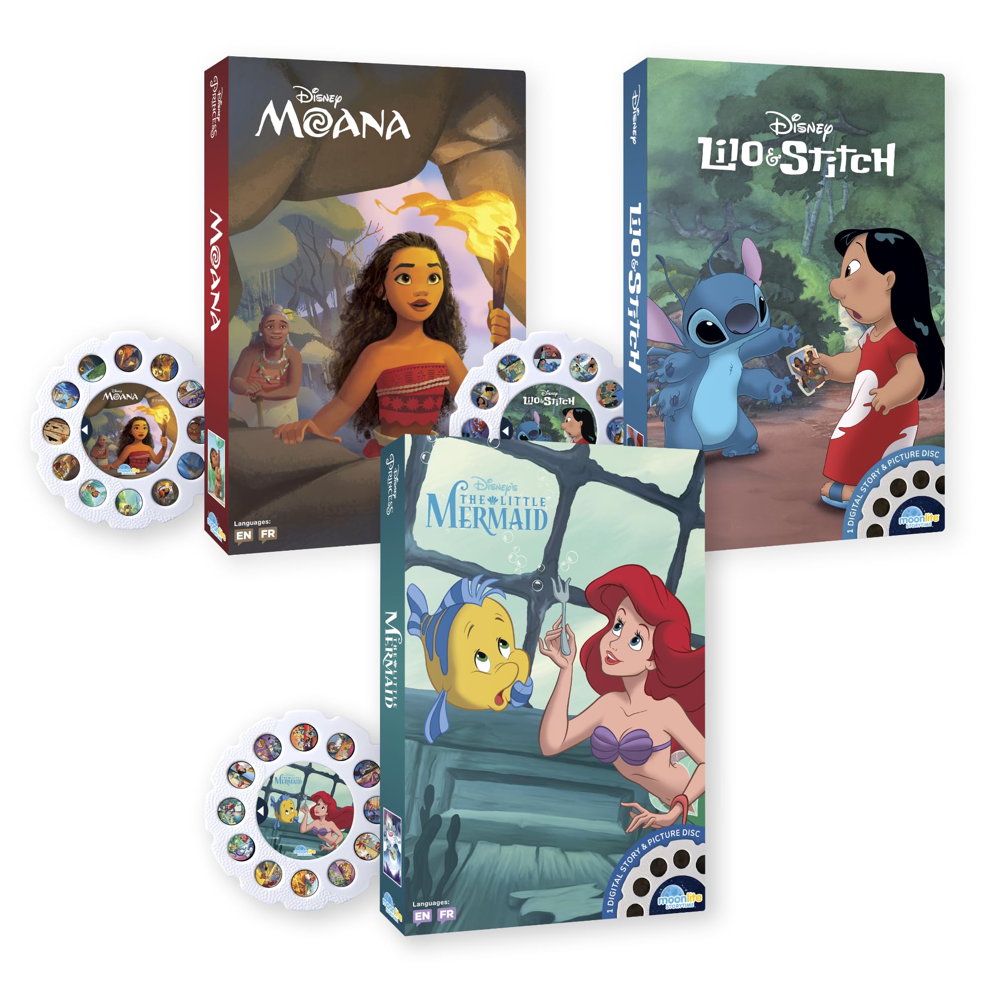 Foto 2 pulgar | Storybook Presenta A Moonlite Moana Lilo Y Stitch La Sirenita - Venta Internacional