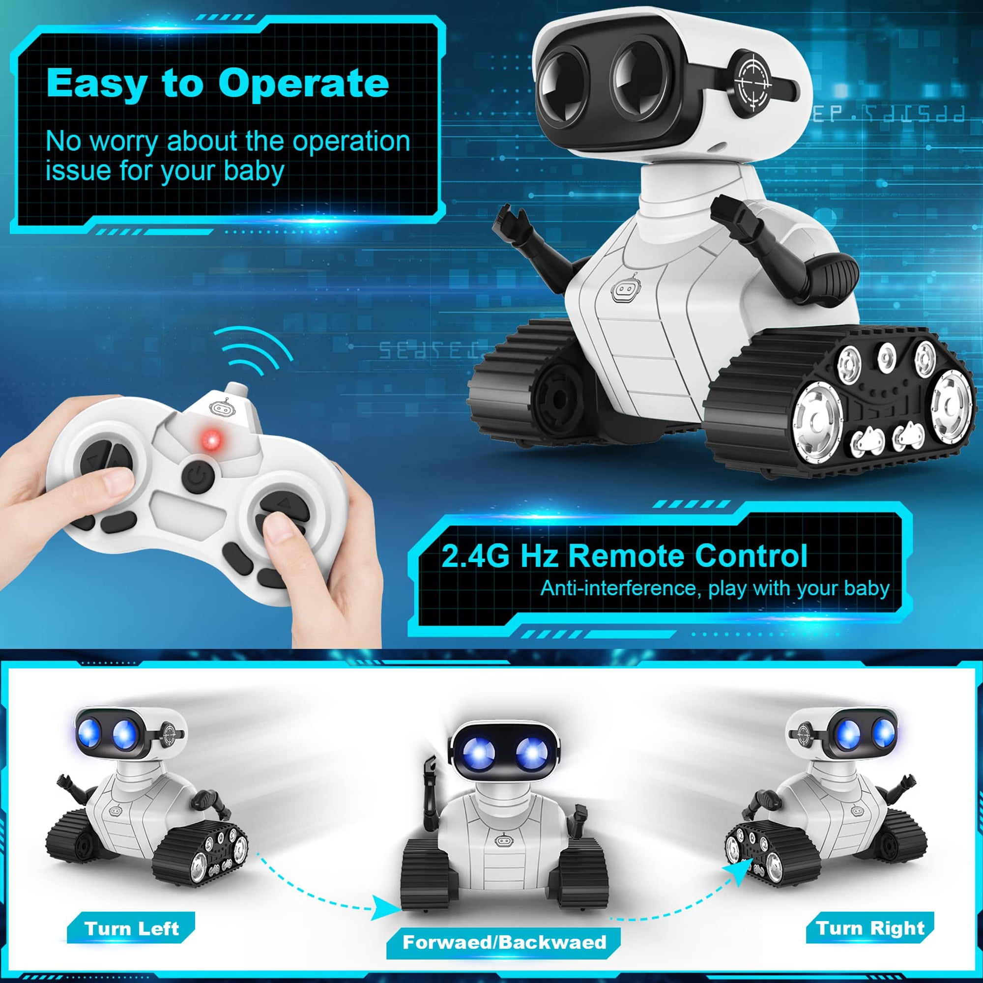 Foto 4 pulgar | Robot Rc Recargable Robot Toy Para Niños Con Control Remoto - Venta Internacional