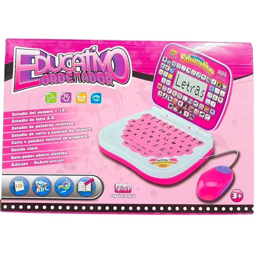 Foto 4 pulgar | Ordenador Educativo Rosa de Juguete-Venta Internacional