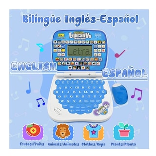 Foto 3 | Miniportátil Interactivo Genérico Azul Español-inglés para Niños - Venta Internacional