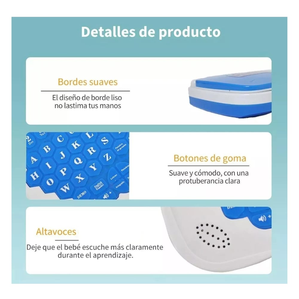 Foto 6 pulgar | Miniportátil Interactivo Genérico Azul Español-inglés para Niños - Venta Internacional