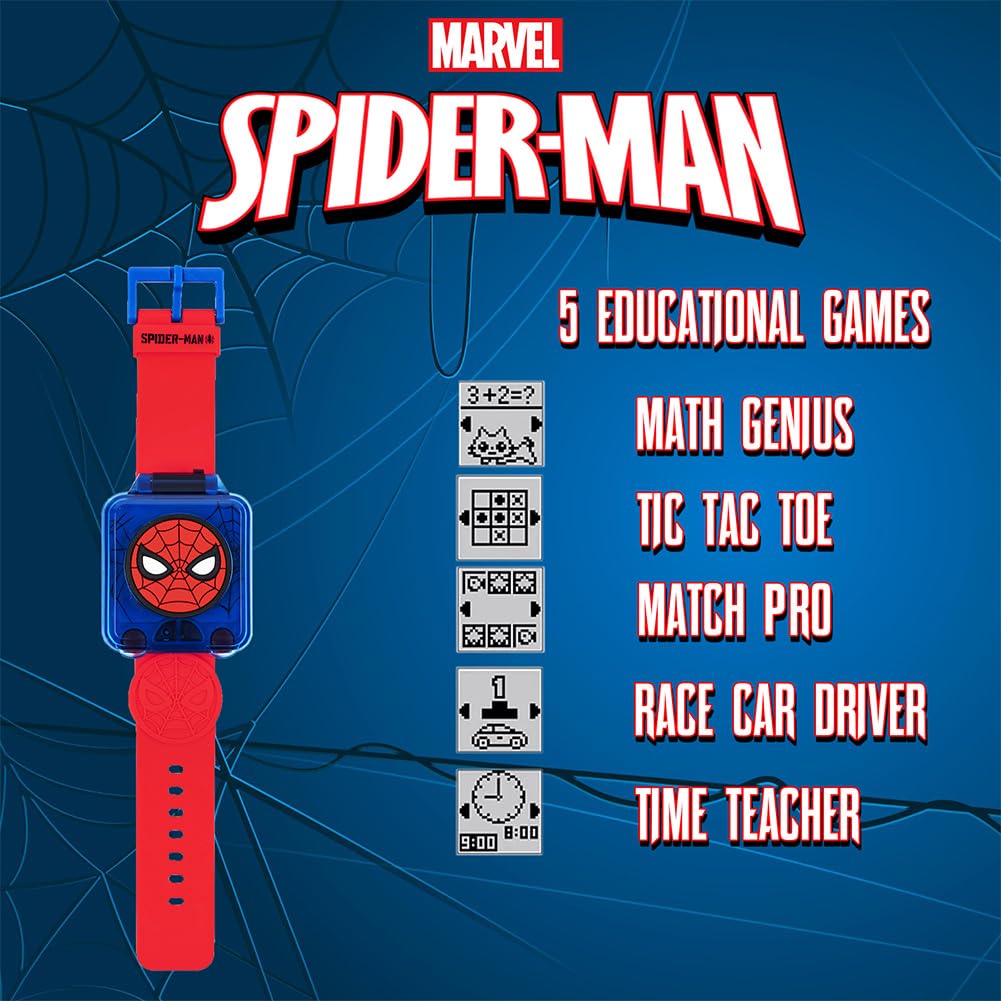 Foto 3 pulgar | Reloj Accutime Marvel Spider-man Digital Azul para Niños  - Venta Internacional.