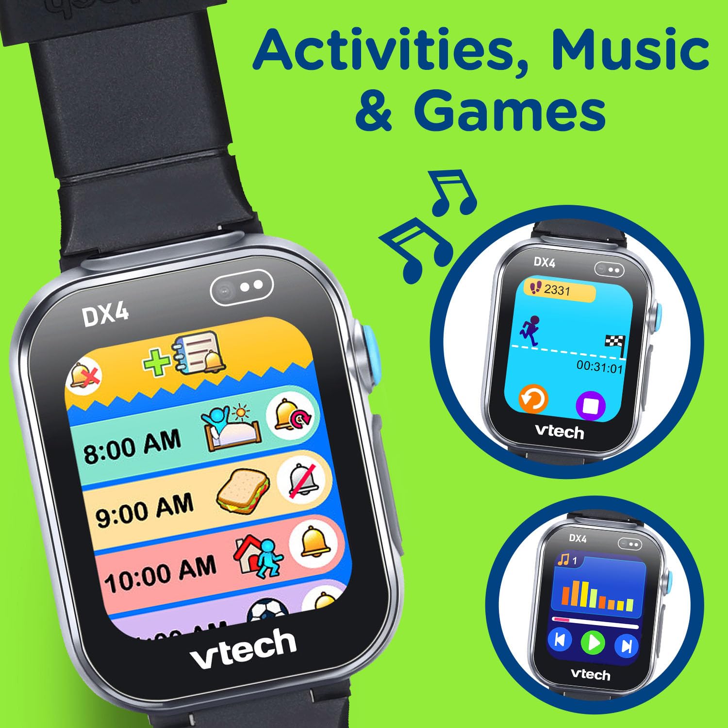 Foto 5 pulgar | Smartwatch Vtech Kidizoom Dx4 Con 2 Cámaras Y Reproductor De Música, Color Negro - Venta Internacional.