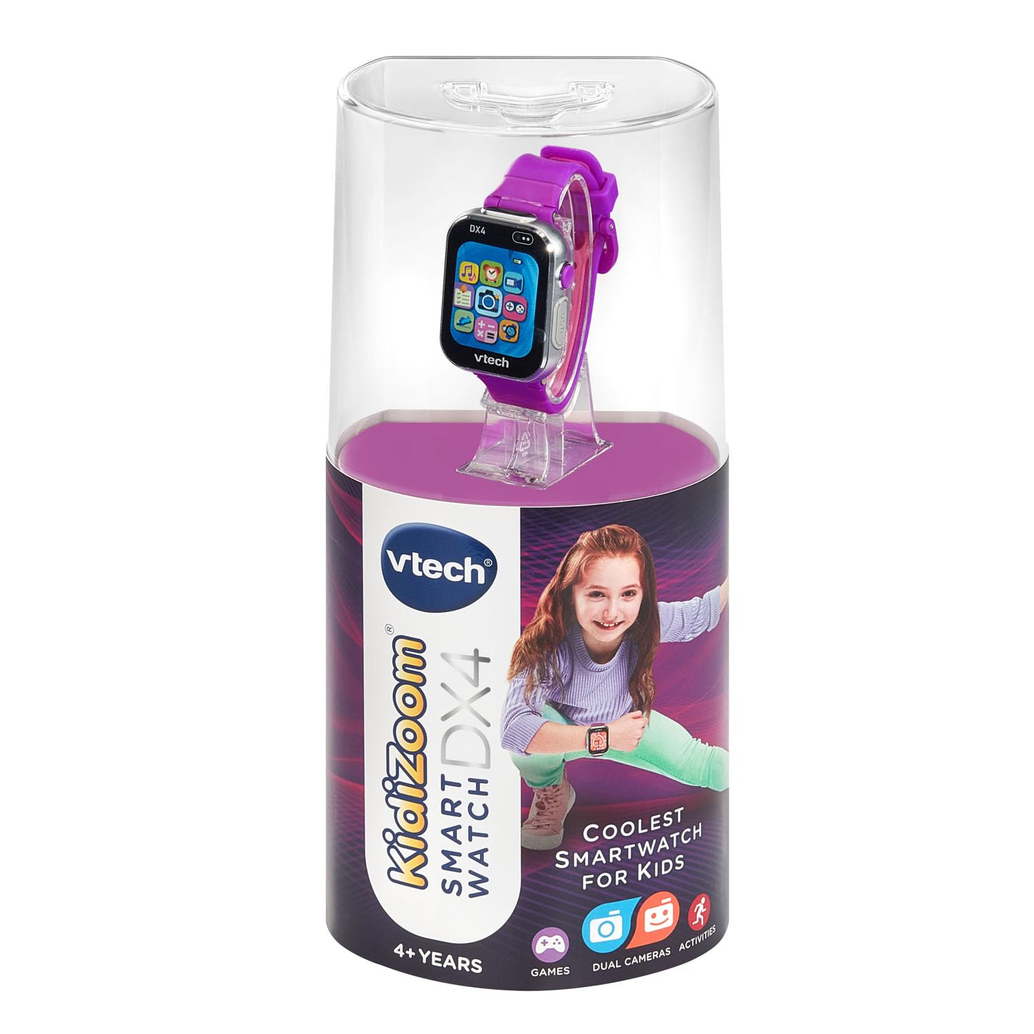 Foto 8 pulgar | Reloj Inteligente Vtech Kidizoom Dx4 Con 2 Cámaras, Morado, Más De 4 Años - Venta Internacional.