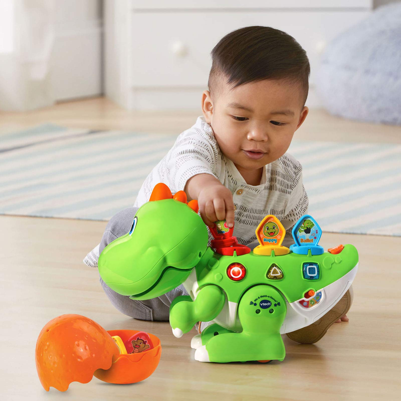 Foto 4 | Toy Vtech Mix Y Match-a-saurus Green Con Iconos De Emoción Y Música - Venta Internacional.