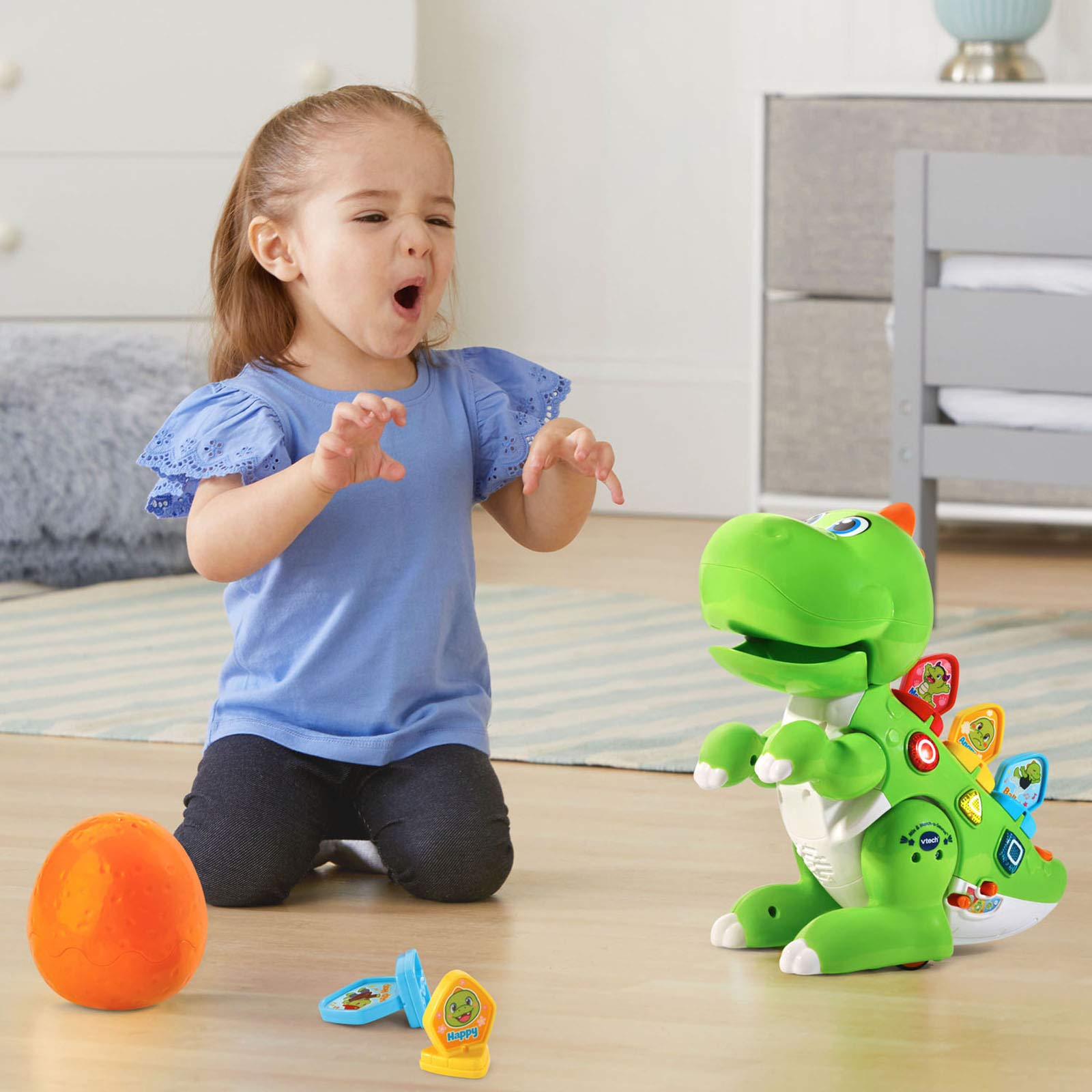 Foto 6 | Toy Vtech Mix Y Match-a-saurus Green Con Iconos De Emoción Y Música - Venta Internacional.