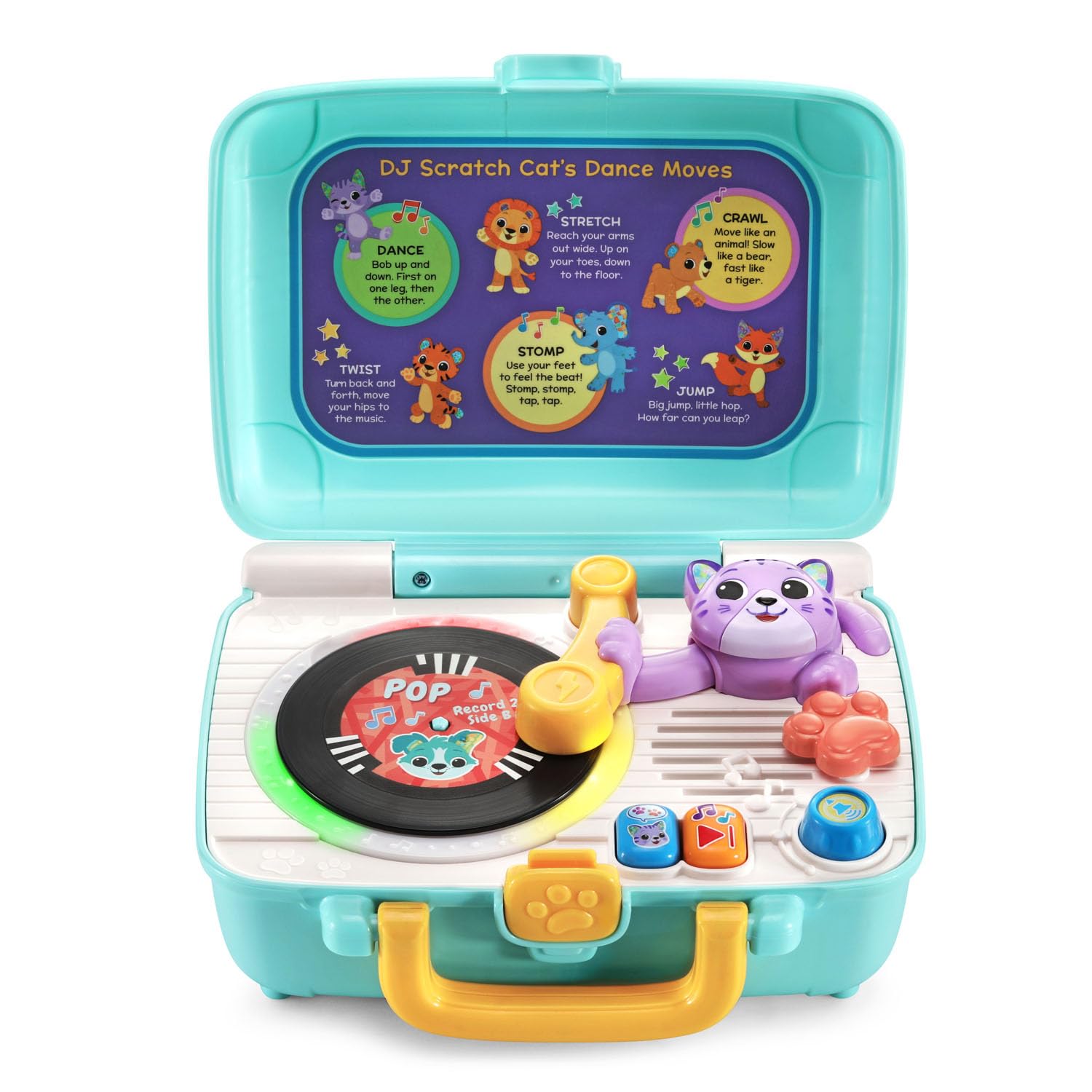 Foto 3 pulgar | Tocadiscos Vtech Dj Scratch Cat Con Discos A Doble Cara - Venta Internacional.