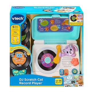 Foto 7 | Tocadiscos Vtech Dj Scratch Cat Con Discos A Doble Cara - Venta Internacional.