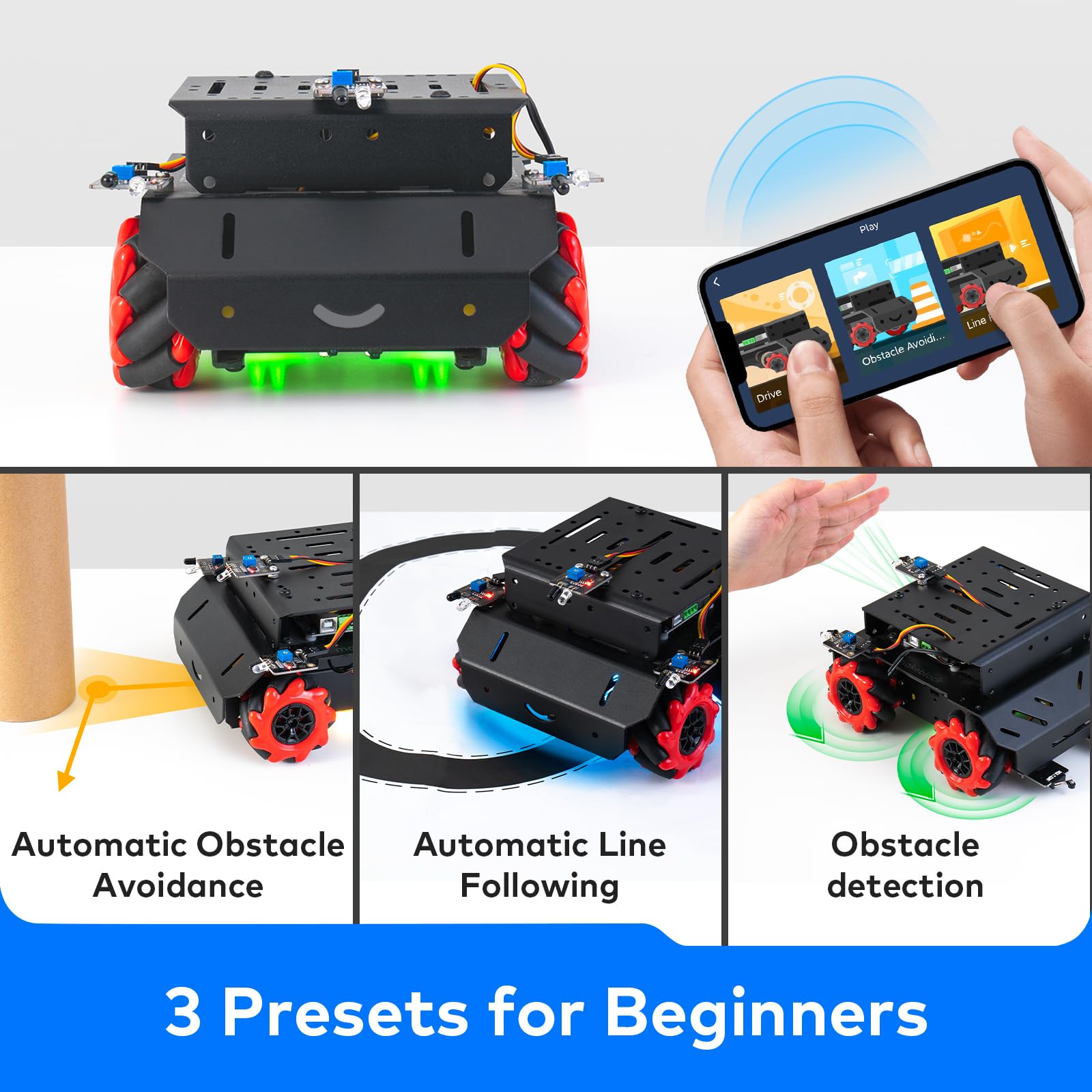 Foto 5 pulgar | Kit De Robots Makeblock Mbot Mega Con Ruedas Mecanum Para Niños Mayores De 12 Años - Venta Internacional.