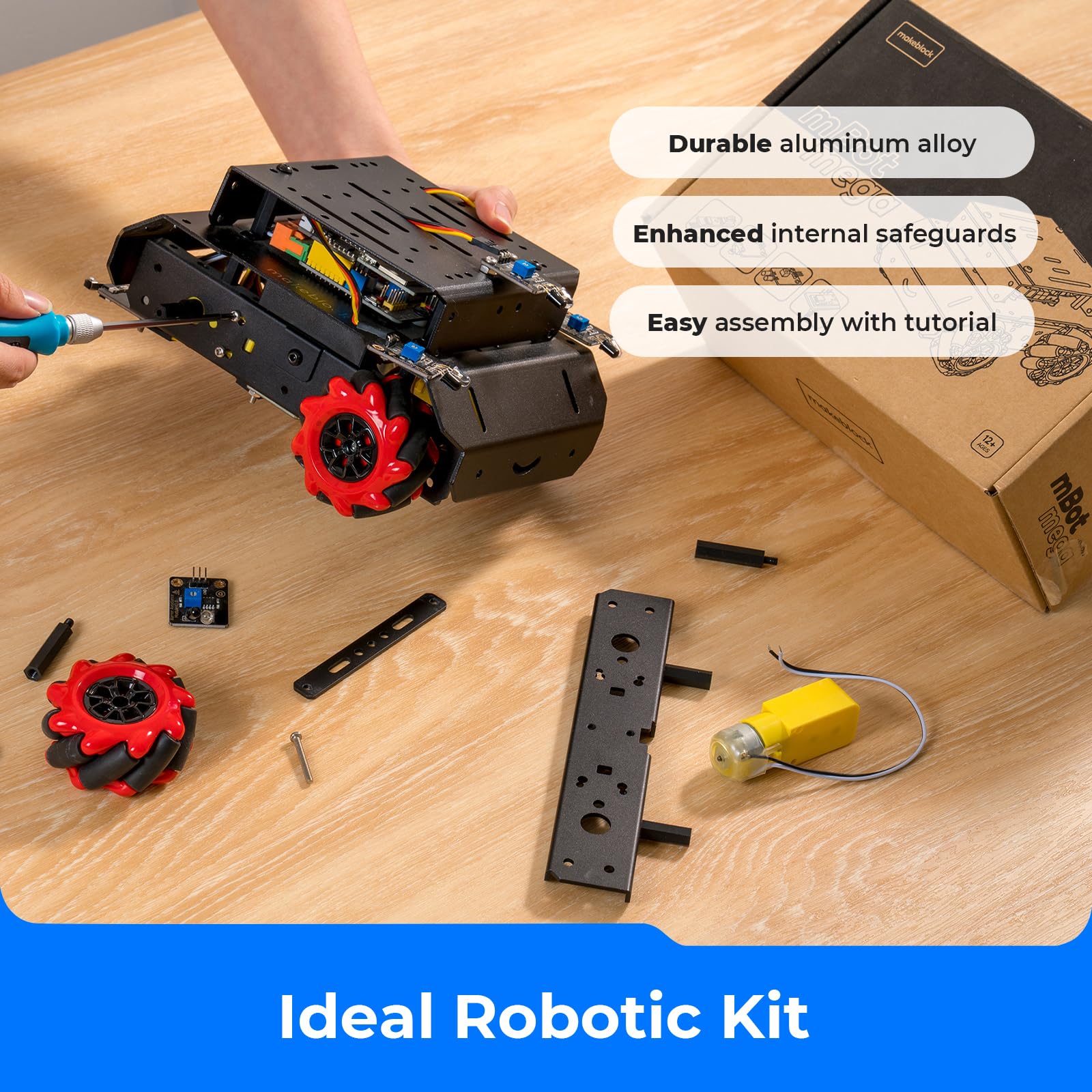 Foto 6 pulgar | Kit De Robots Makeblock Mbot Mega Con Ruedas Mecanum Para Niños Mayores De 12 Años - Venta Internacional.