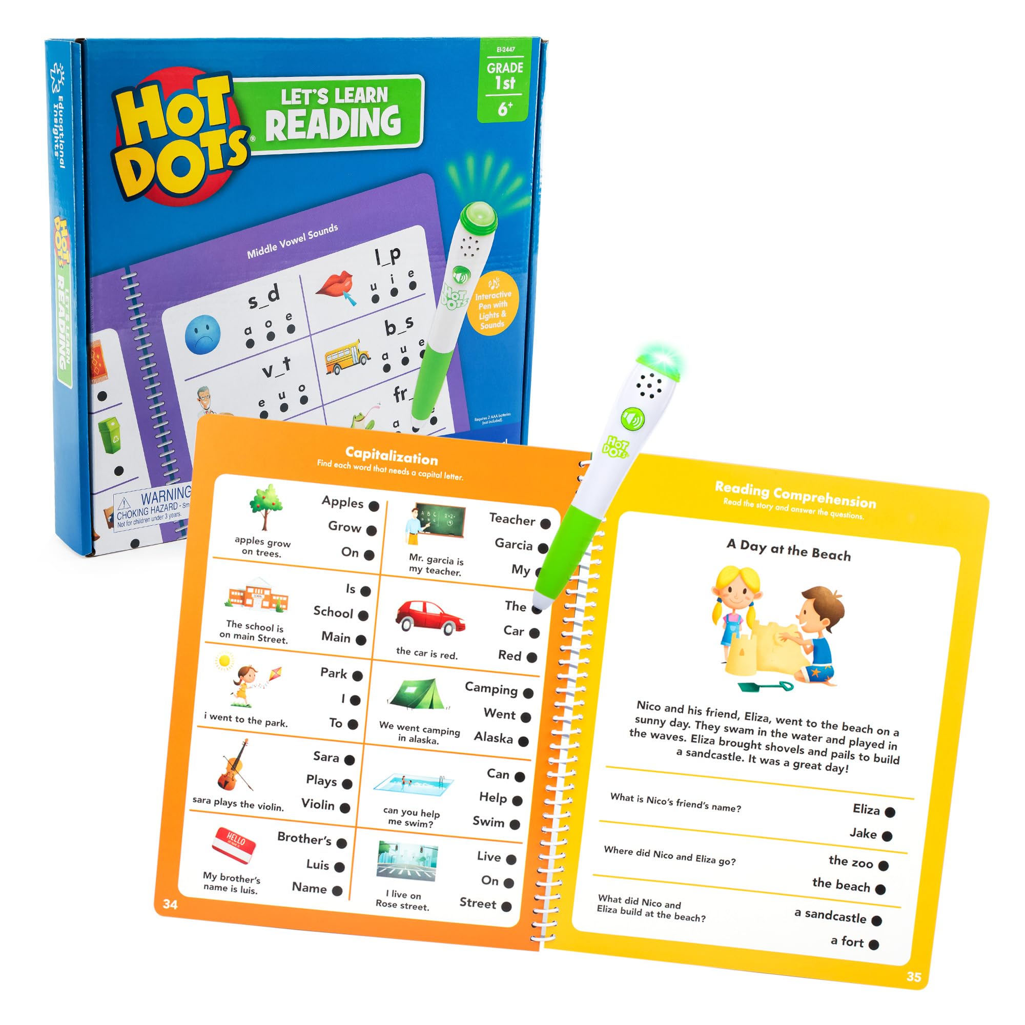 Foto 2 pulgar | Cuaderno De Ejercicios Educational Insights Hot Dots Let's Learn 1st Grade - Venta Internacional.