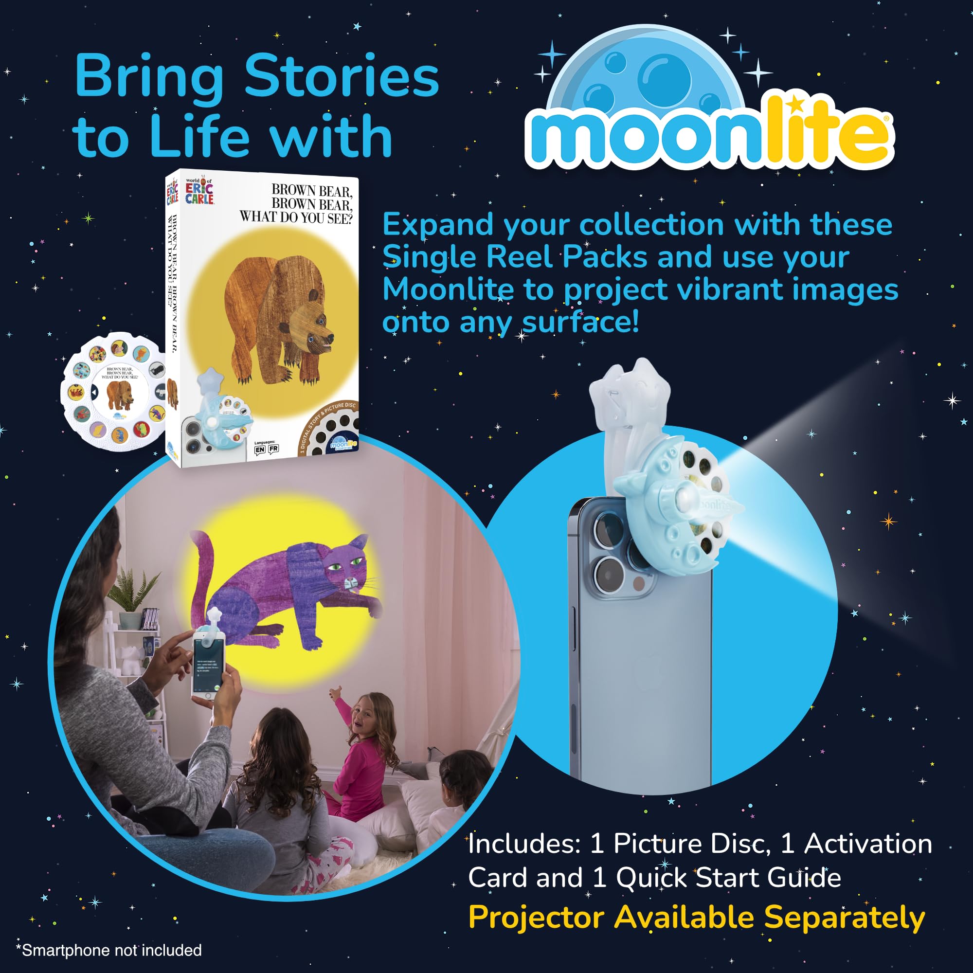 Foto 2 | Proyector de Linterna Storybook Reels Moonlite Diseño de Oso Pardo - Venta Internacional