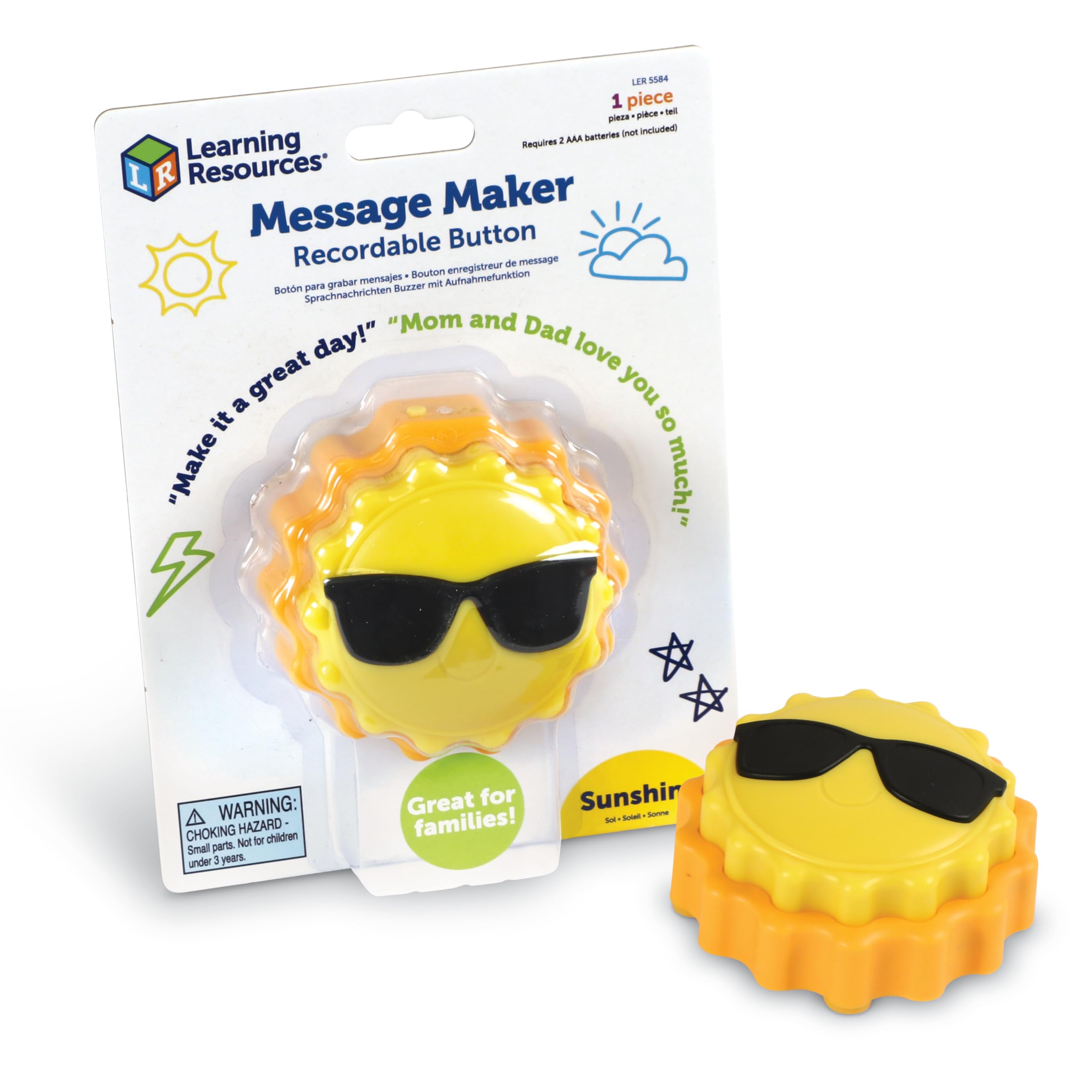 Recursos De Aprendizaje De Botones Grabables Message Maker Sunshine - Venta Internacional.