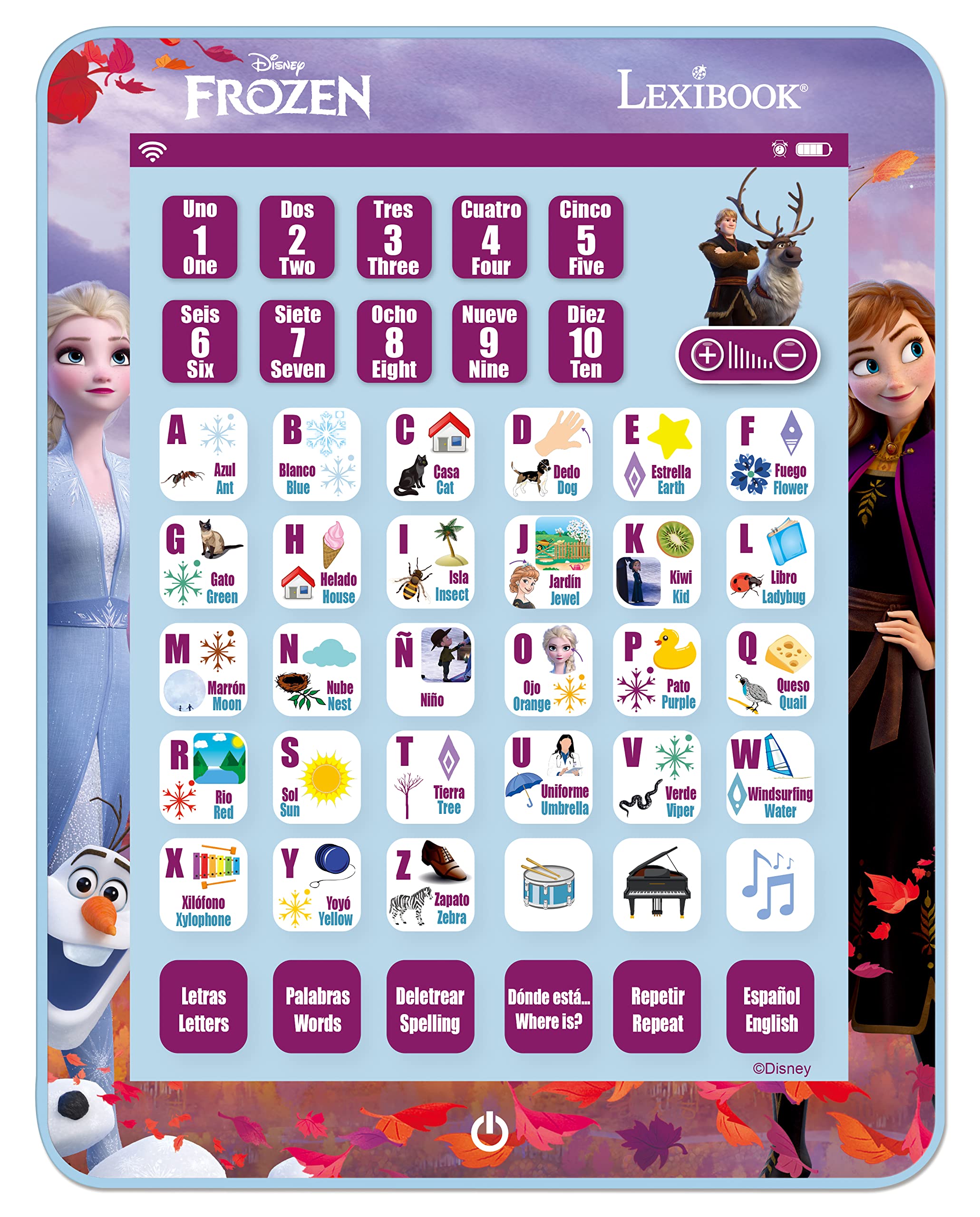 Tableta Educativa De Aprendizaje Bilingüe Lexibook Disney Frozen - Venta Internacional.