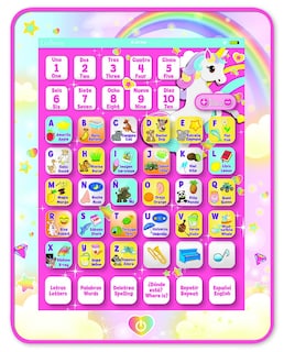 Foto 1 | Tableta De Aprendizaje, Léxico, Unicornio, Educativo, Bilingüe, Rosa - Venta Internacional.