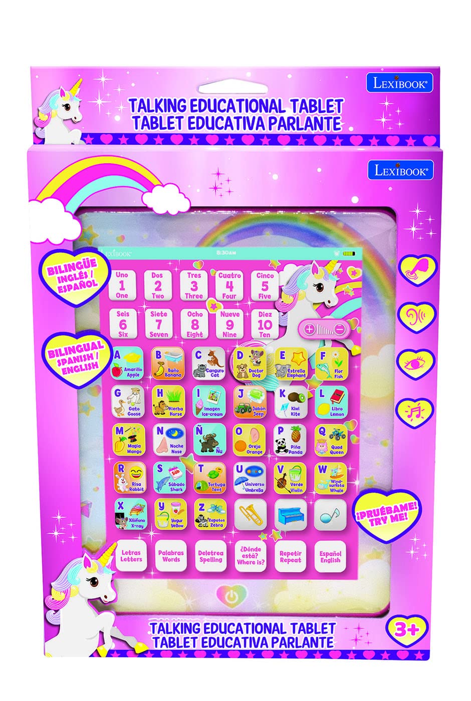 Foto 4 | Tableta De Aprendizaje, Léxico, Unicornio, Educativo, Bilingüe, Rosa - Venta Internacional.