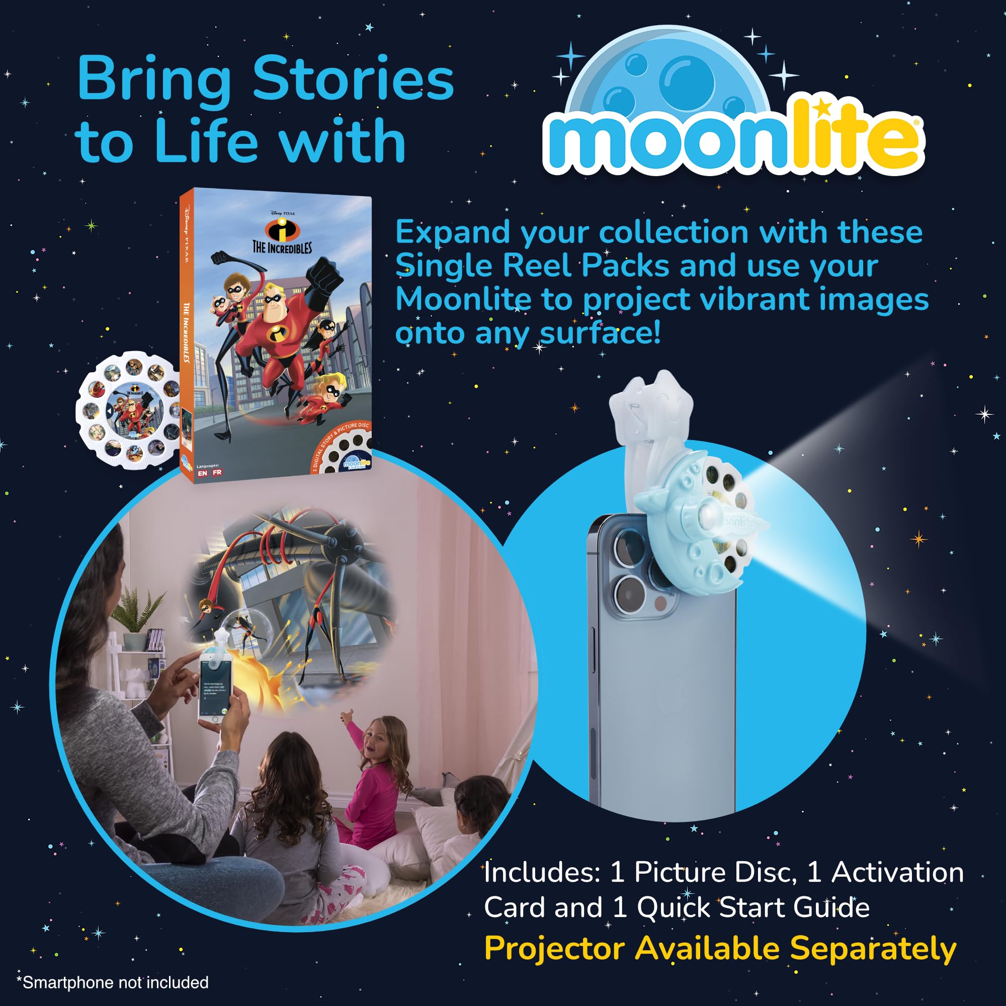 Foto 3 pulgar | Storybook Reel Moonlite Los Increíbles Para Niños De 1 Año O Más - Venta Internacional.