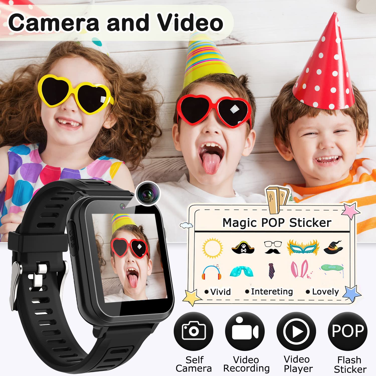 Foto 5 pulgar | Smartwatch Cosjoype para Niños con Pantalla Táctil Hd 24 Juegos - Venta Internacional