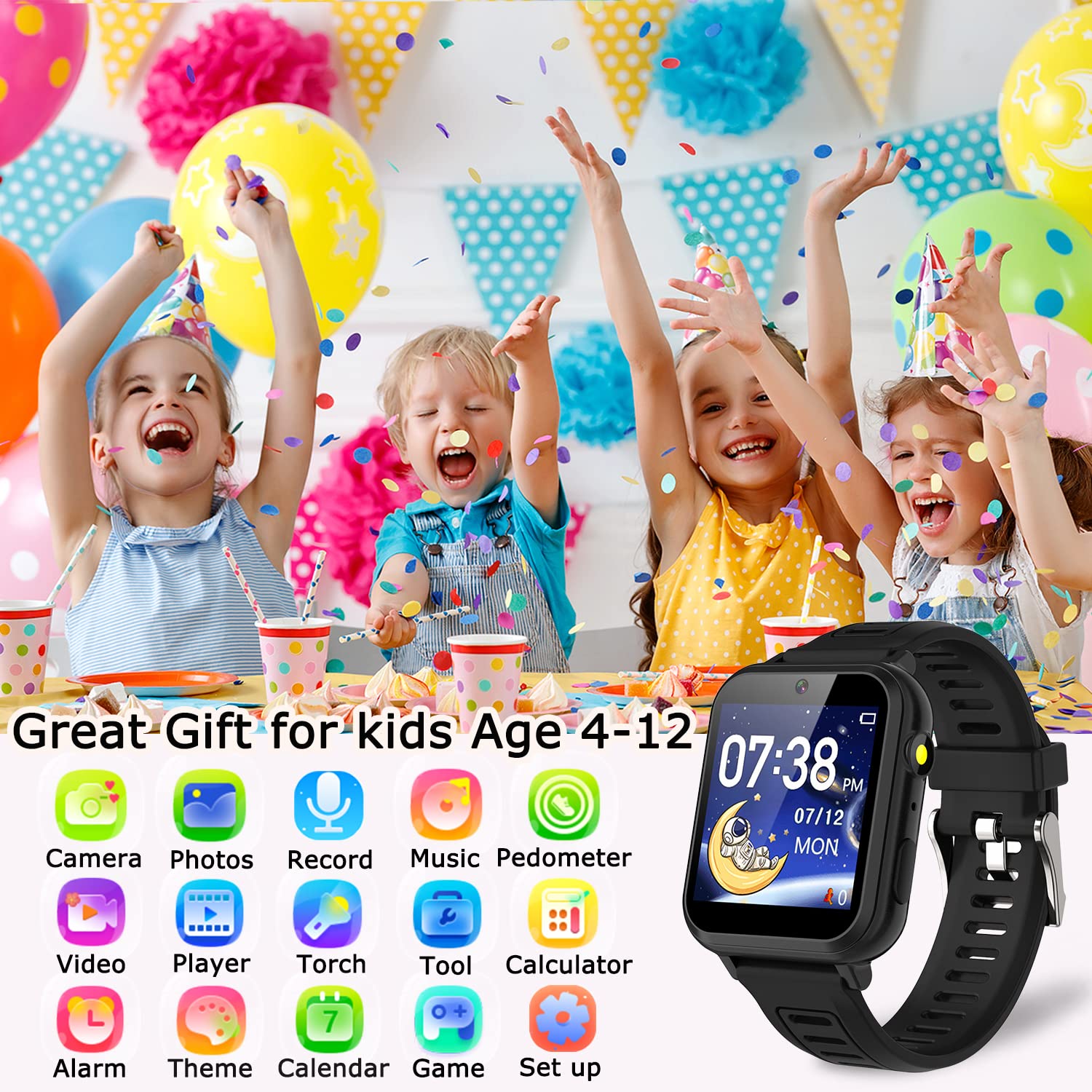 Foto 7 pulgar | Smartwatch Cosjoype para Niños con Pantalla Táctil Hd 24 Juegos - Venta Internacional