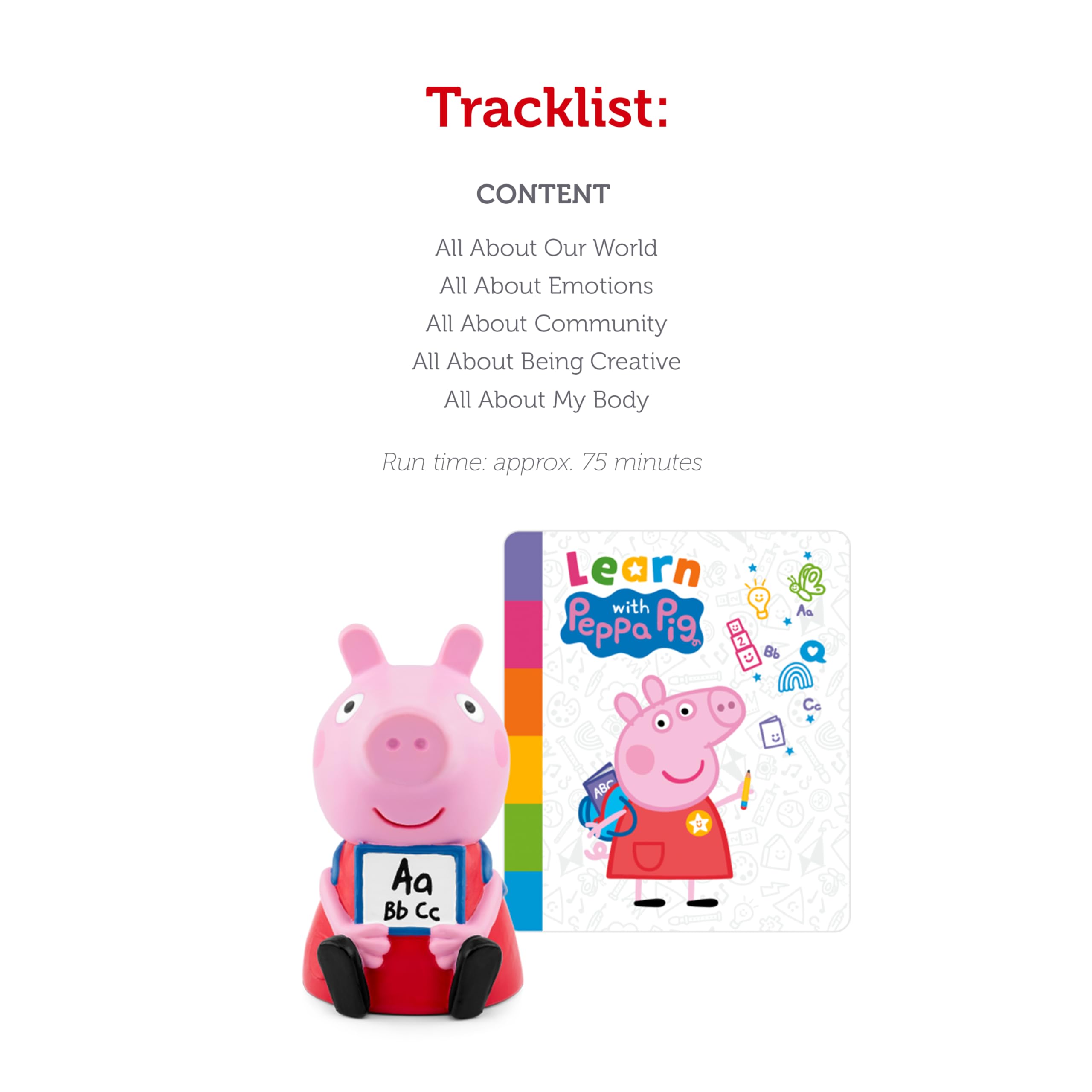 Foto 5 pulgar | El Personaje De Reproducción De Audio Tonies Peppa Pig Learn Con Peppa 3+ - Venta Internacional.