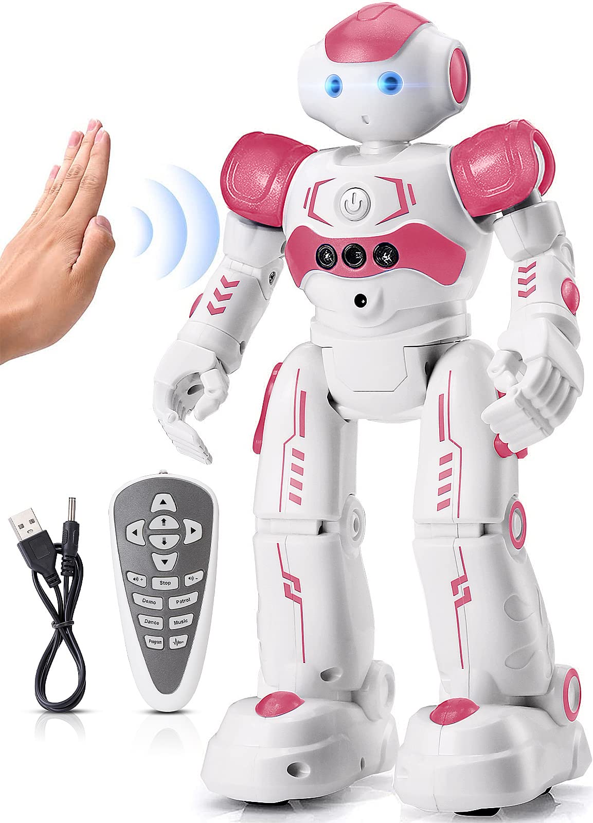 Control Remoto Rc Robot Kingsdragon Con Sensor De Gestos, Color Rosa - Venta Internacional.