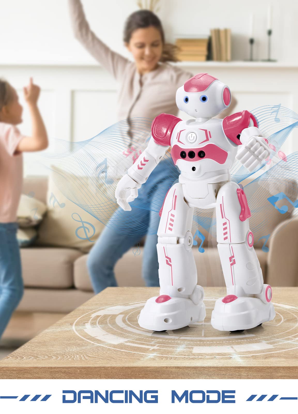 Foto 6 pulgar | Control Remoto Rc Robot Kingsdragon Con Sensor De Gestos, Color Rosa - Venta Internacional.