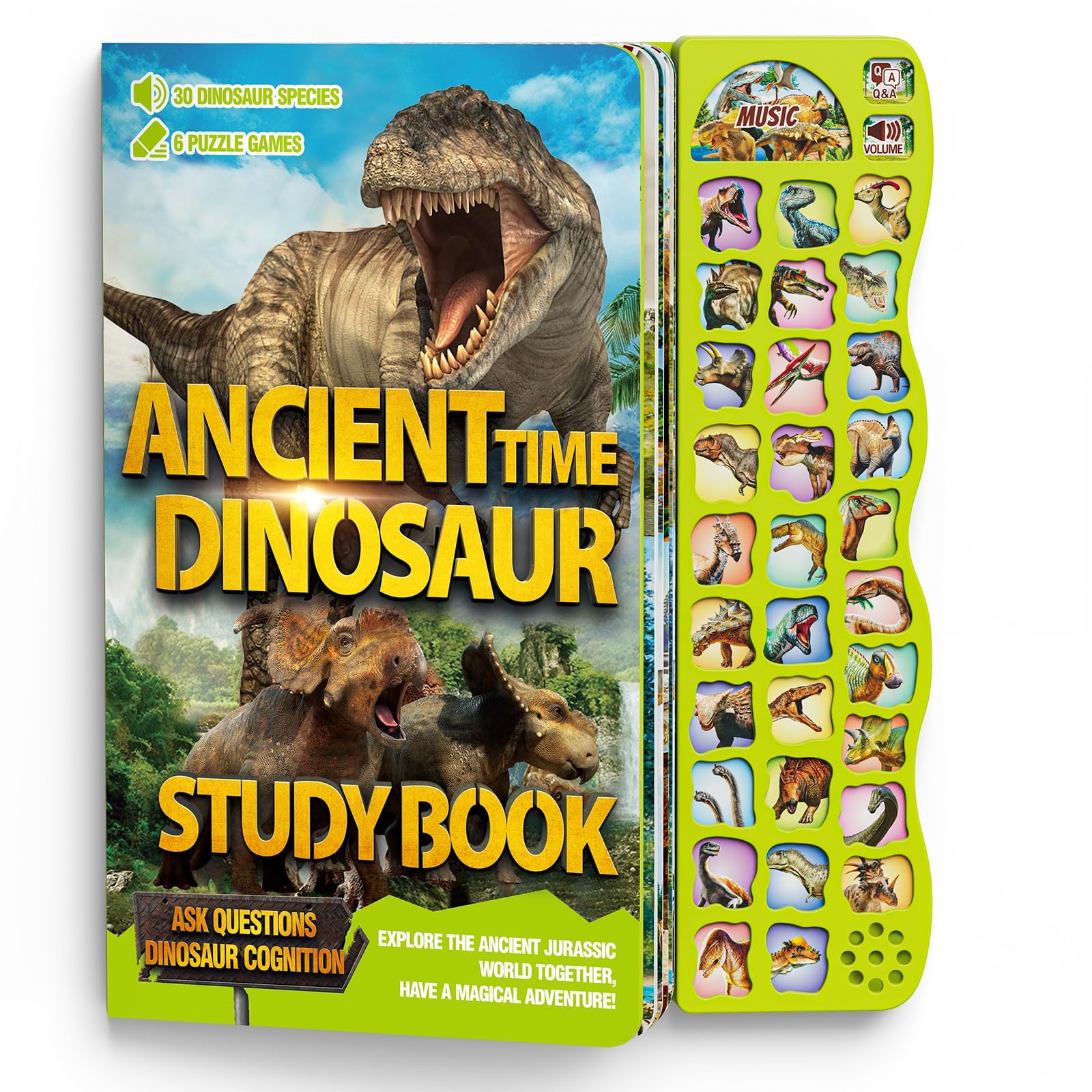 Libro De Dinosaurios Con Sonidos Para Niños De 3 A 5 Años Con 30 Especies - Venta Internacional.