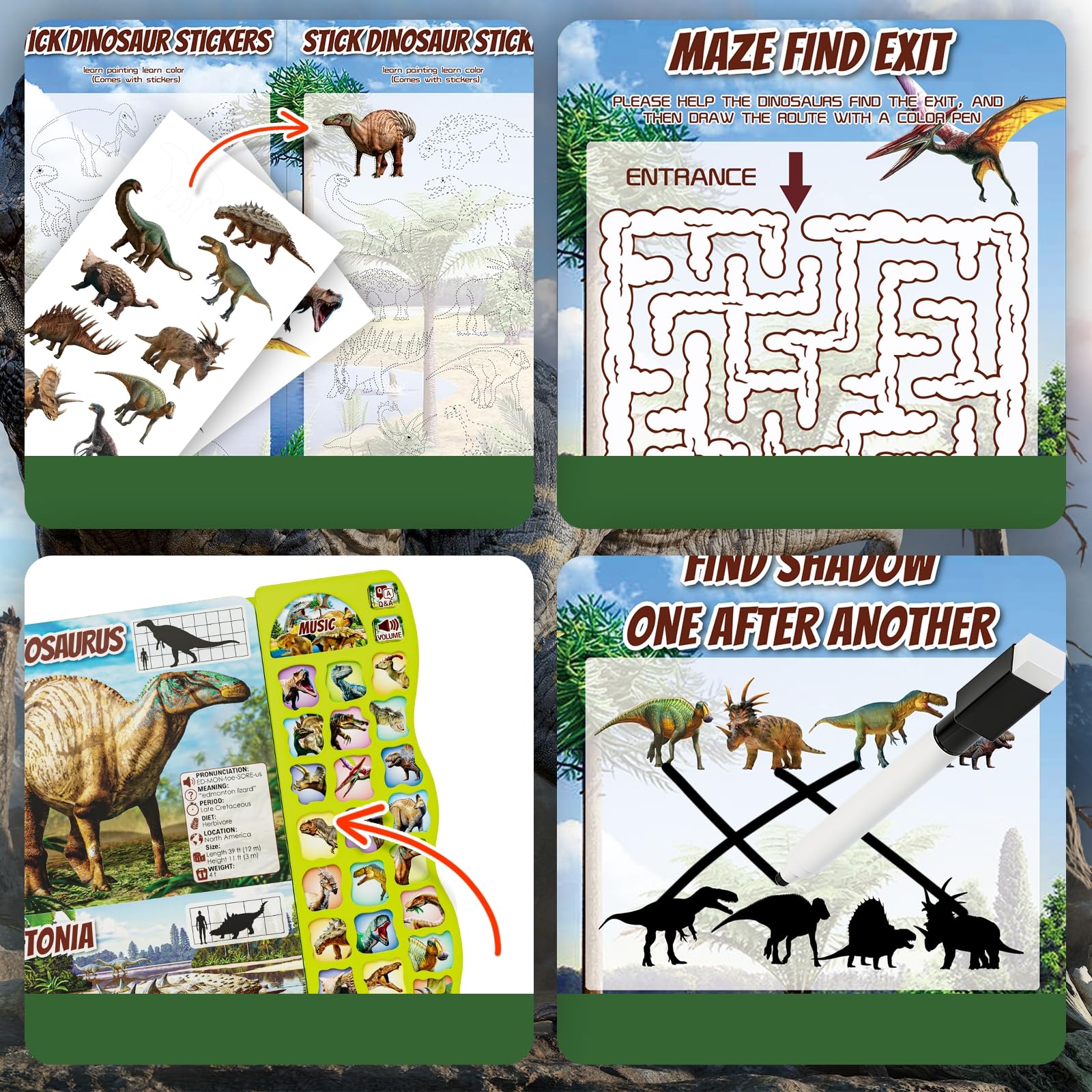 Foto 4 pulgar | Libro De Dinosaurios Con Sonidos Para Niños De 3 A 5 Años Con 30 Especies - Venta Internacional.