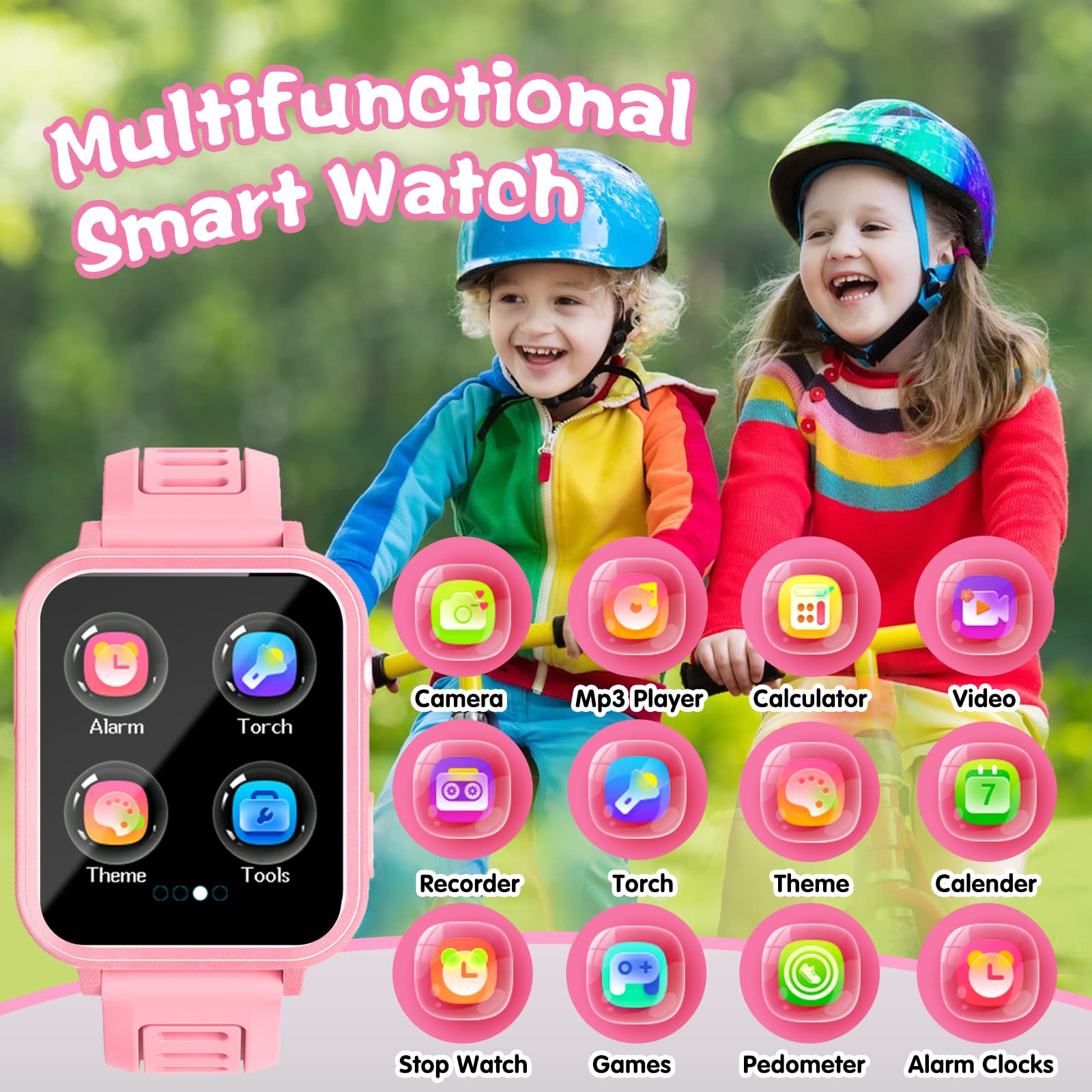 Foto 3 pulgar | Reloj Inteligente Sedzofan Para Niños Y Niñas De 6 A 12 Años Con Pantalla Hd De 24 Juegos - Venta Internacional.