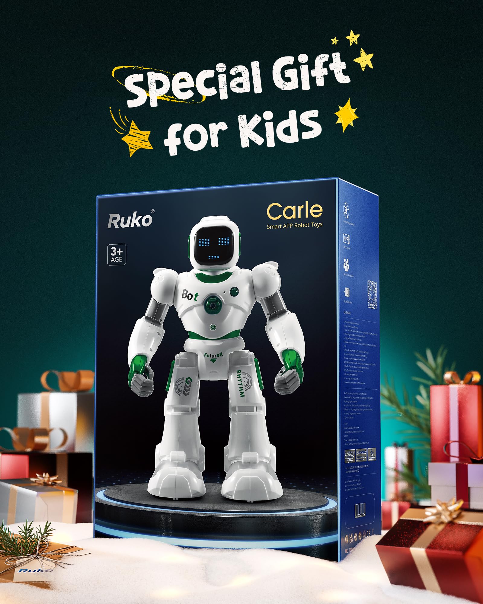 Foto 3 pulgar | Robot Toy Ruko Carle, Mando A Distancia Inteligente Grande Para Niños - Venta Internacional.