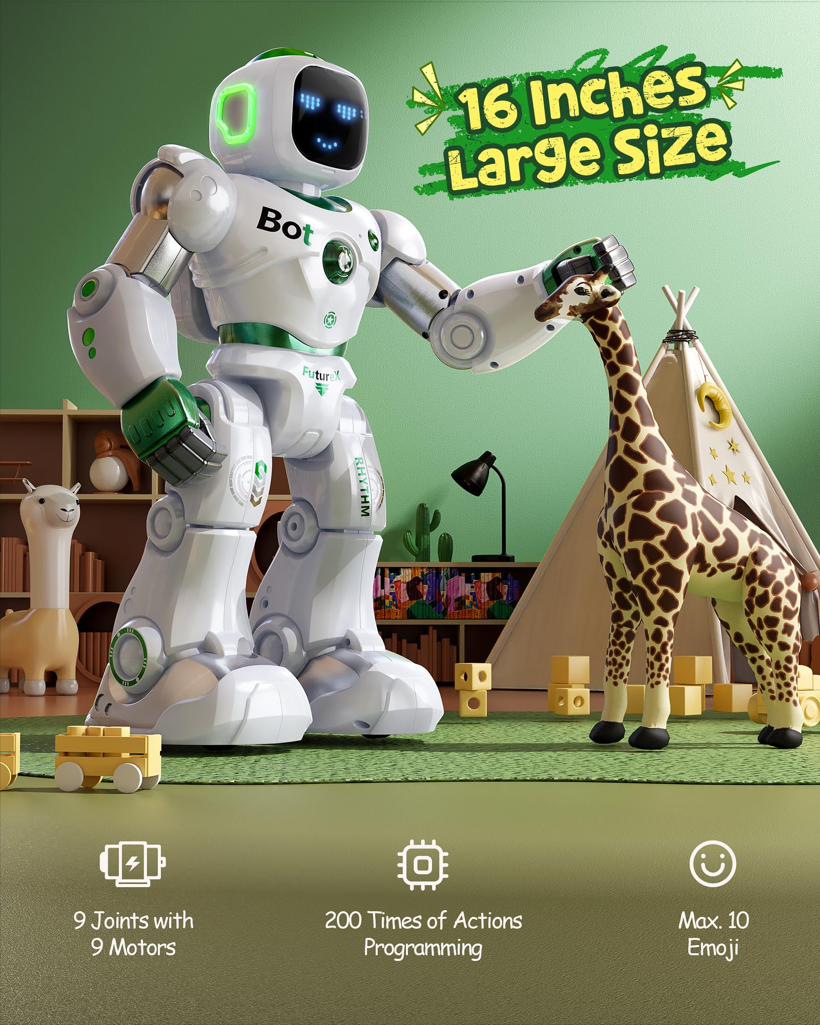 Foto 3 | Robot Toy Ruko Carle, Mando A Distancia Inteligente Grande Para Niños - Venta Internacional.