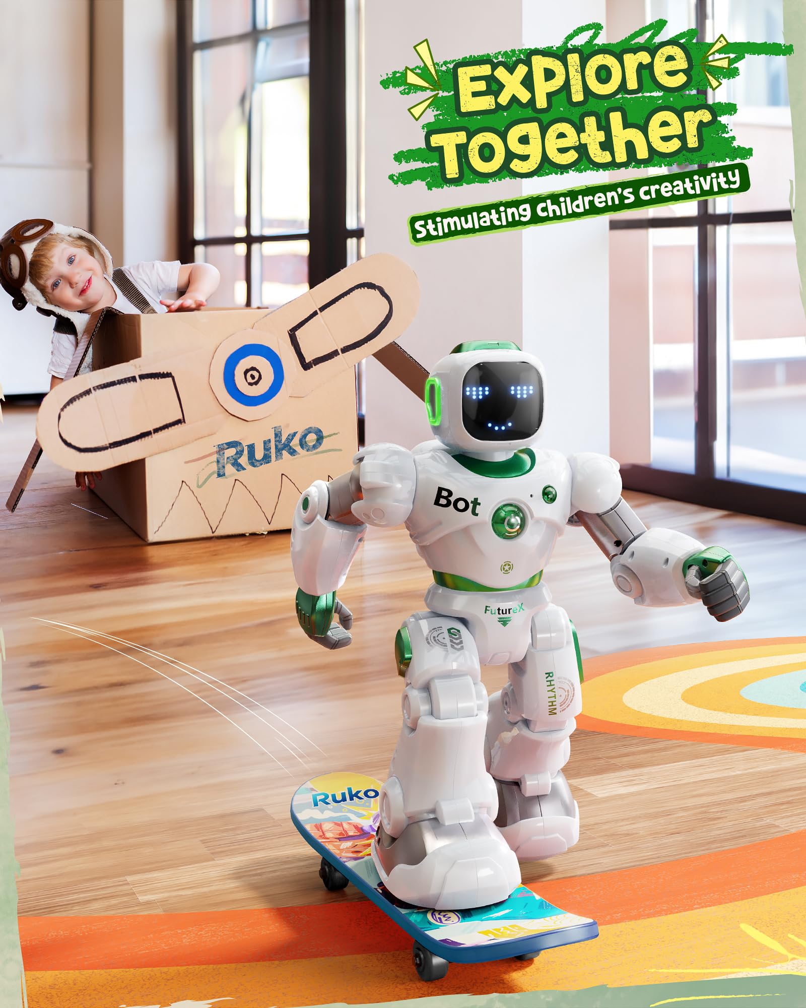 Foto 5 | Robot Toy Ruko Carle, Mando A Distancia Inteligente Grande Para Niños - Venta Internacional.