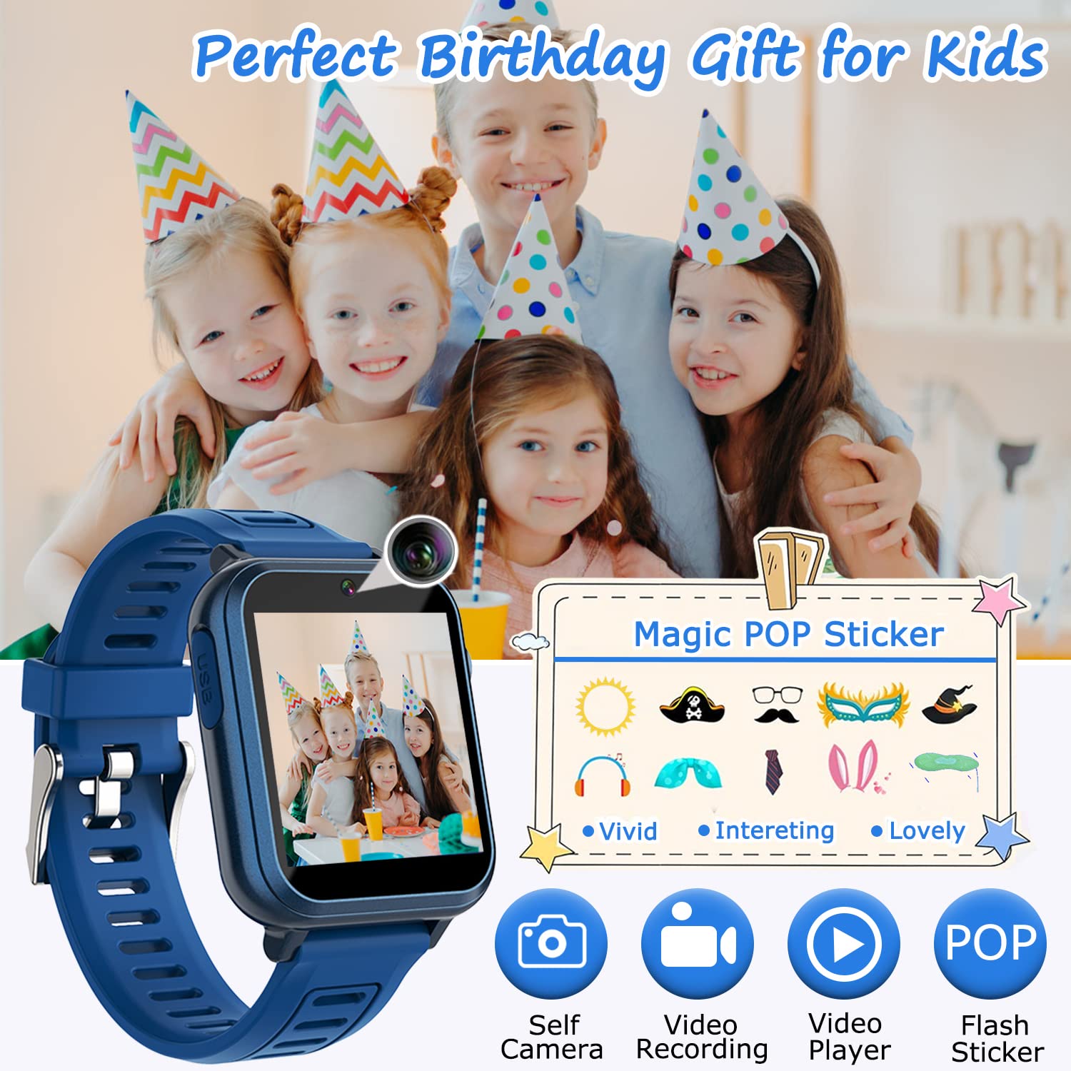 Foto 5 pulgar | Smartwatch Wiszodet con Cámara Hd de 24 Juegos - Venta Internacional