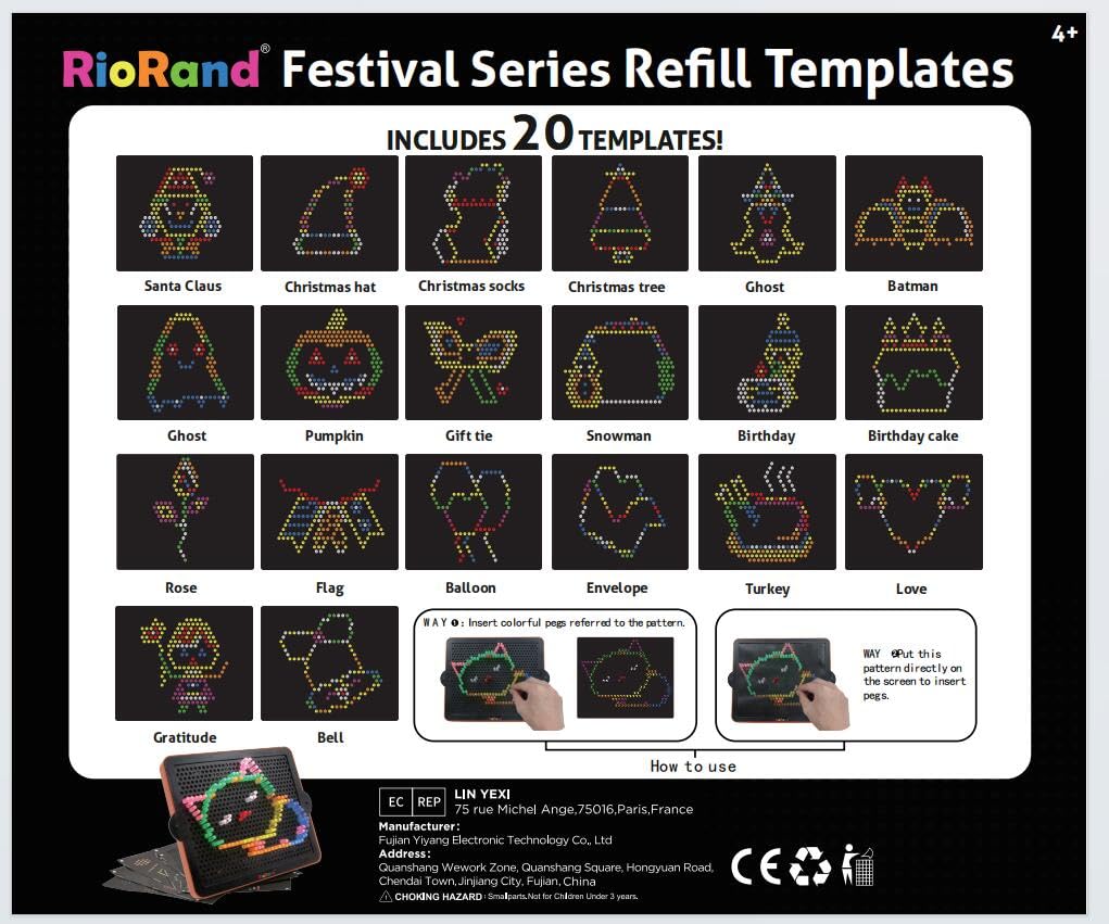 Foto 8 pulgar | Plantillas De Recarga Para Panel Led Magic Light Up Board, 20 Unidades - Venta Internacional.