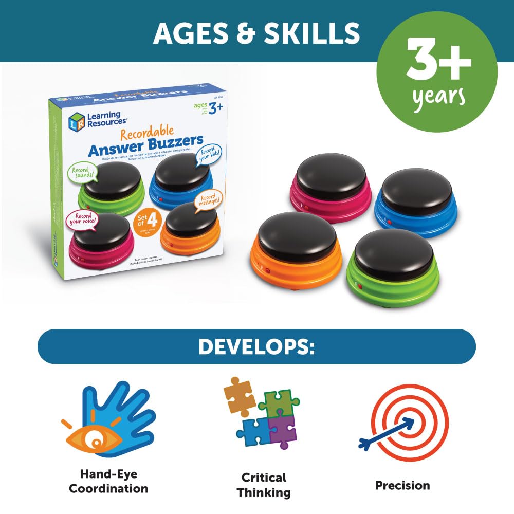 Foto 6 pulgar | Answer Buzzers Learning Resources, Juego Grabable De 4 - Venta Internacional.