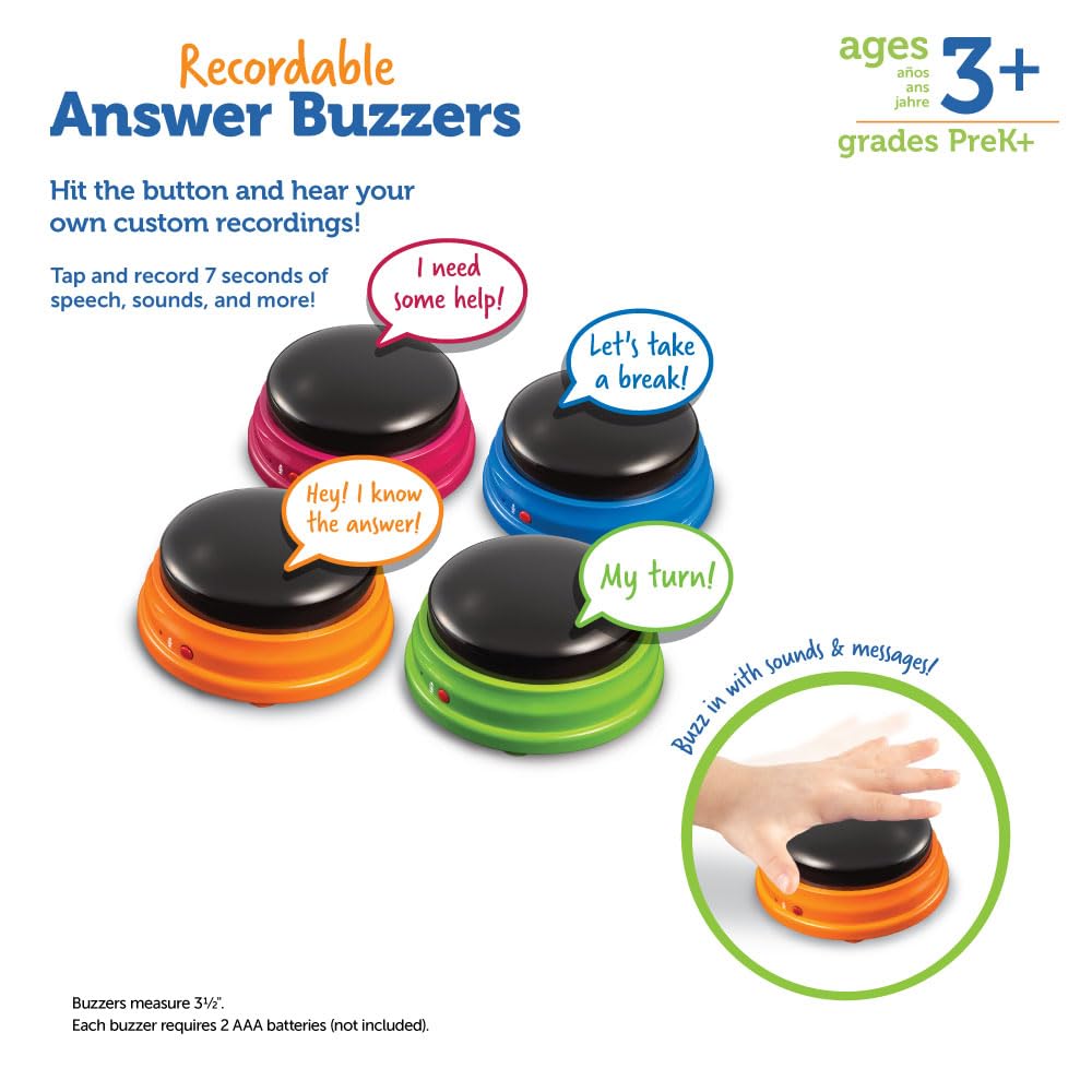 Foto 7 pulgar | Answer Buzzers Learning Resources, Juego Grabable De 4 - Venta Internacional.