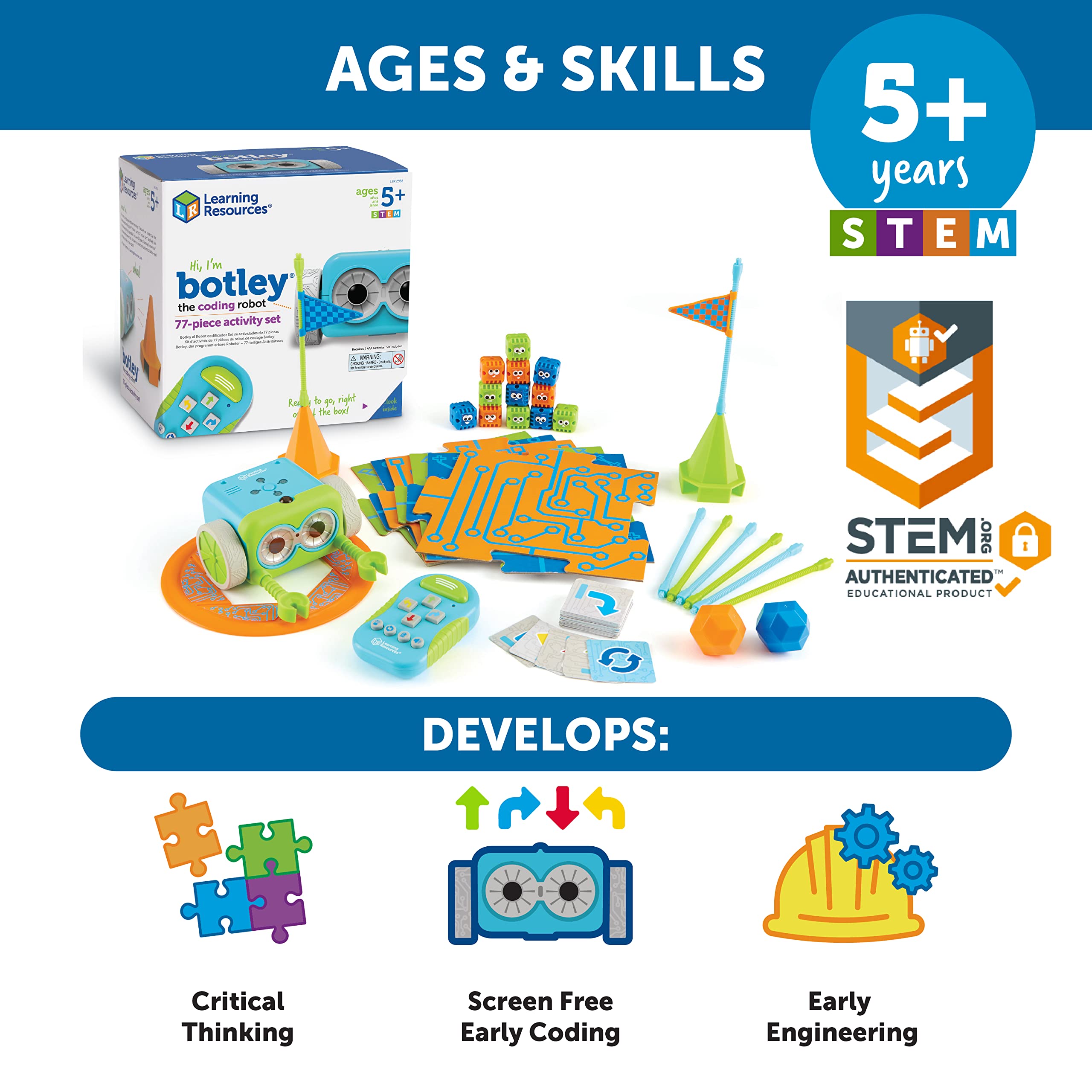 Foto 7 pulgar | Botley De Recursos De Aprendizaje Para Robots De Codificación Con 77 Piezas Para Mayores De 5 Años - Venta Internacio