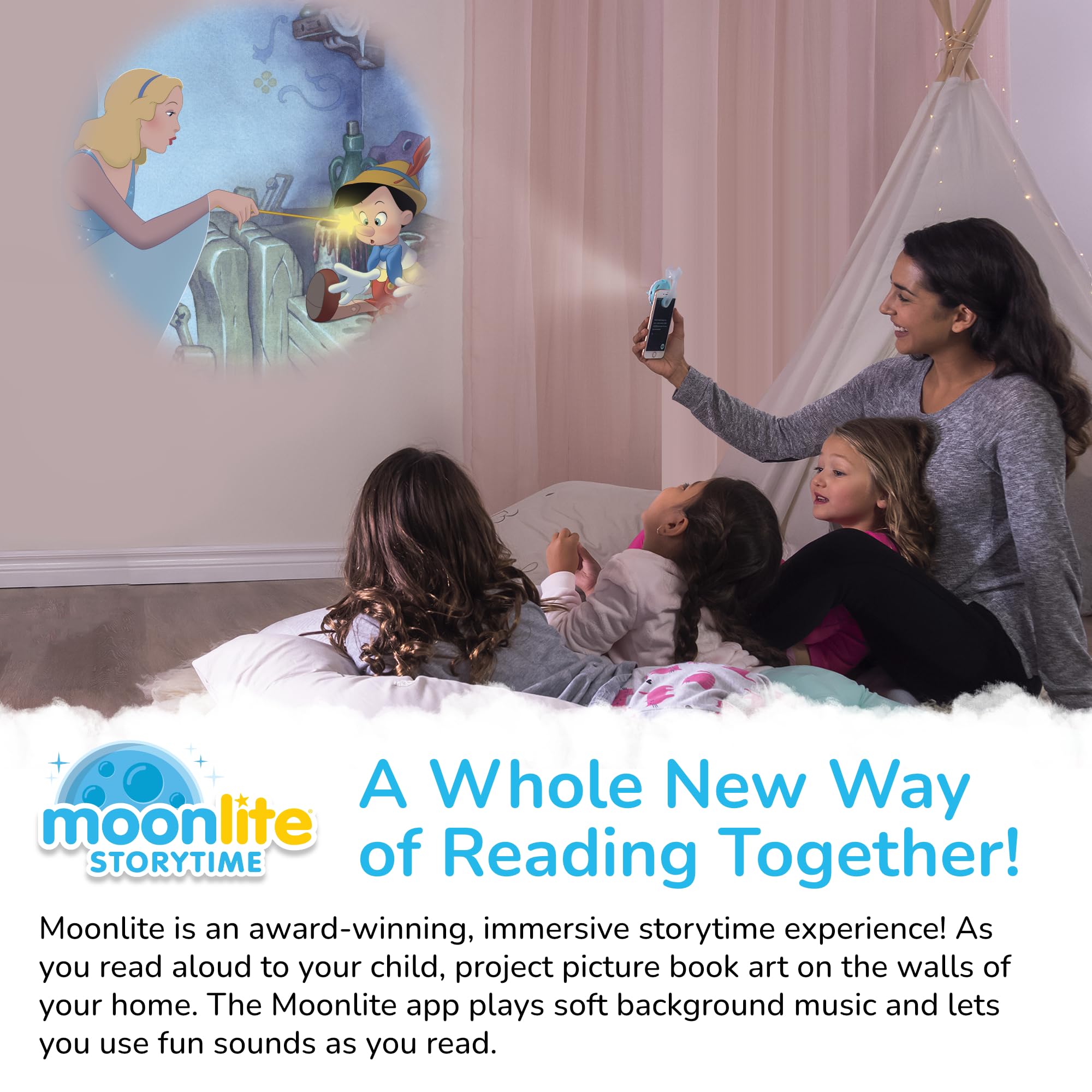 Foto 4 pulgar | Miniproyector Moonlite Storytime Con 10 Historias Clásicas Para Niños - Venta Internacional.
