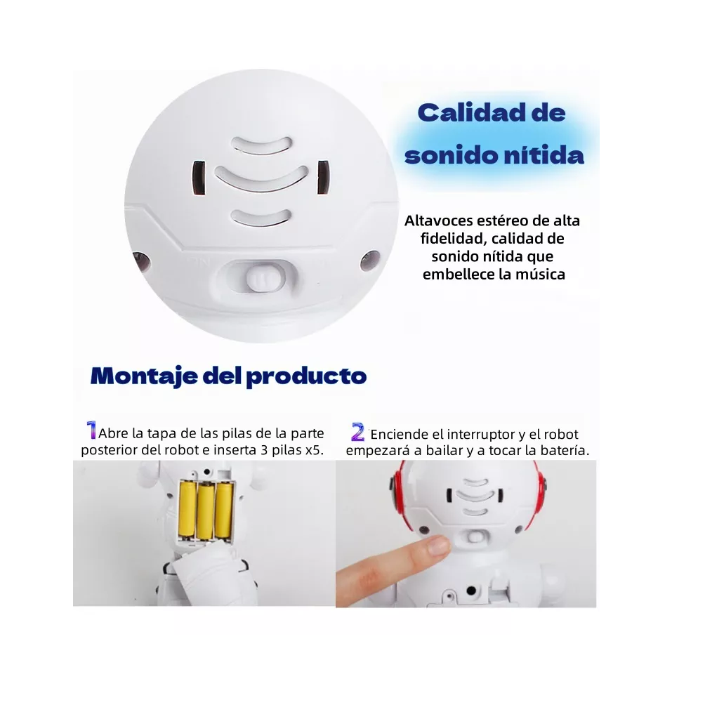 Foto 4 | Juguetes Robot Inteligentes de Control Remoto Blanco