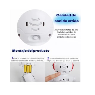 Foto 4 | Juguetes Robot Inteligentes de Control Remoto Blanco