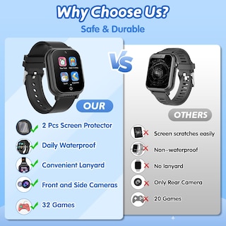 Foto 6 | Reloj Inteligente Cosjoype con Juegos y Cámara Dual HD Resistente al Agua para Niños - Venta Internacional
