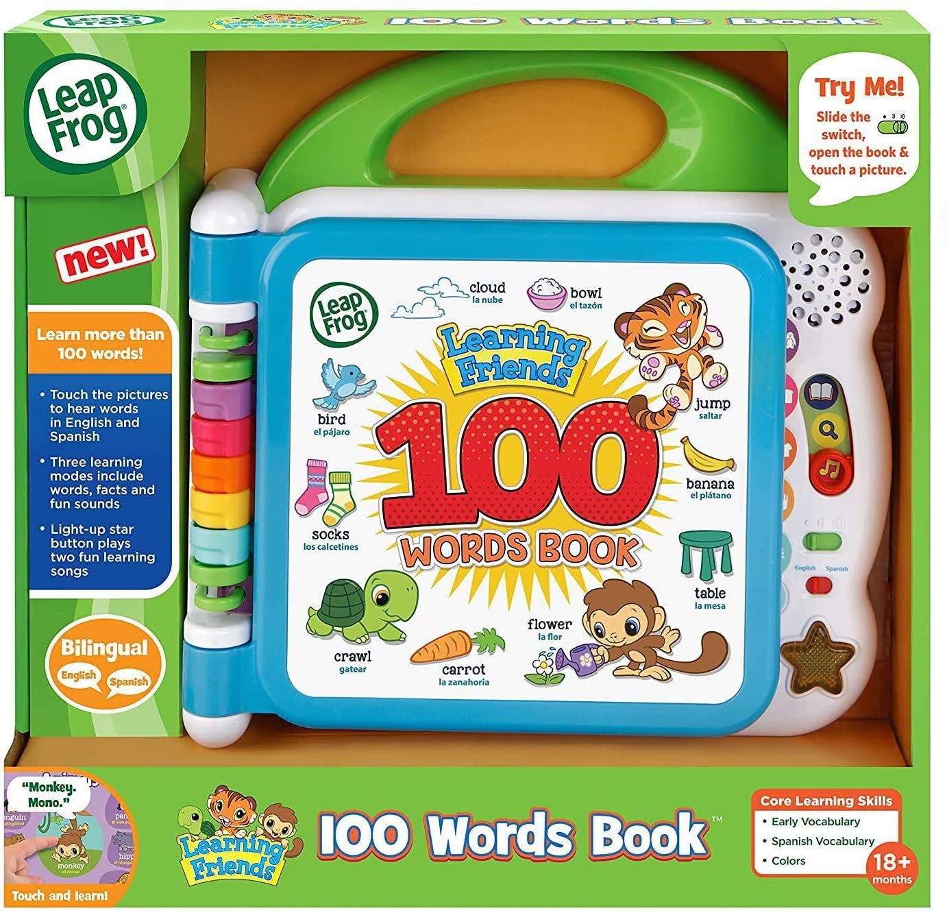 Foto 8 pulgar | Libro De 100 Palabras De Toy Leapfrog Learning Friends, Color Verde - Venta Internacional.