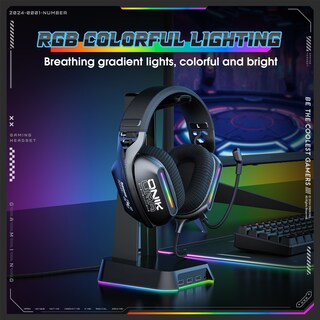 Foto 3 | Auriculares Para Juegos Onikuma X12 Con Cable Y Luces De Respiración - Venta Internacional.