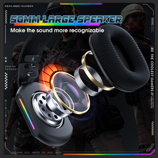 Foto 6 | Auriculares Para Juegos Onikuma X12 Con Cable Y Luces De Respiración - Venta Internacional.
