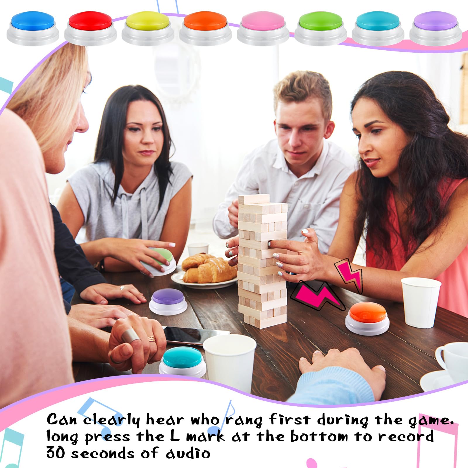 Foto 4 | Answer Buzzers Honoson Grabables, 8 Piezas, Para Un Programa De Juegos - Venta Internacional.