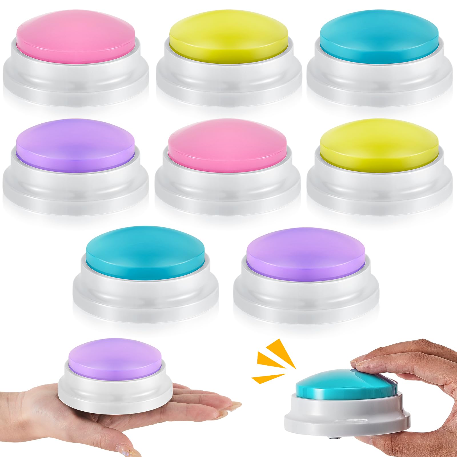 Answer Buzzers Honoson Grabables, 8 Piezas, Para Un Programa De Juegos - Venta Internacional.