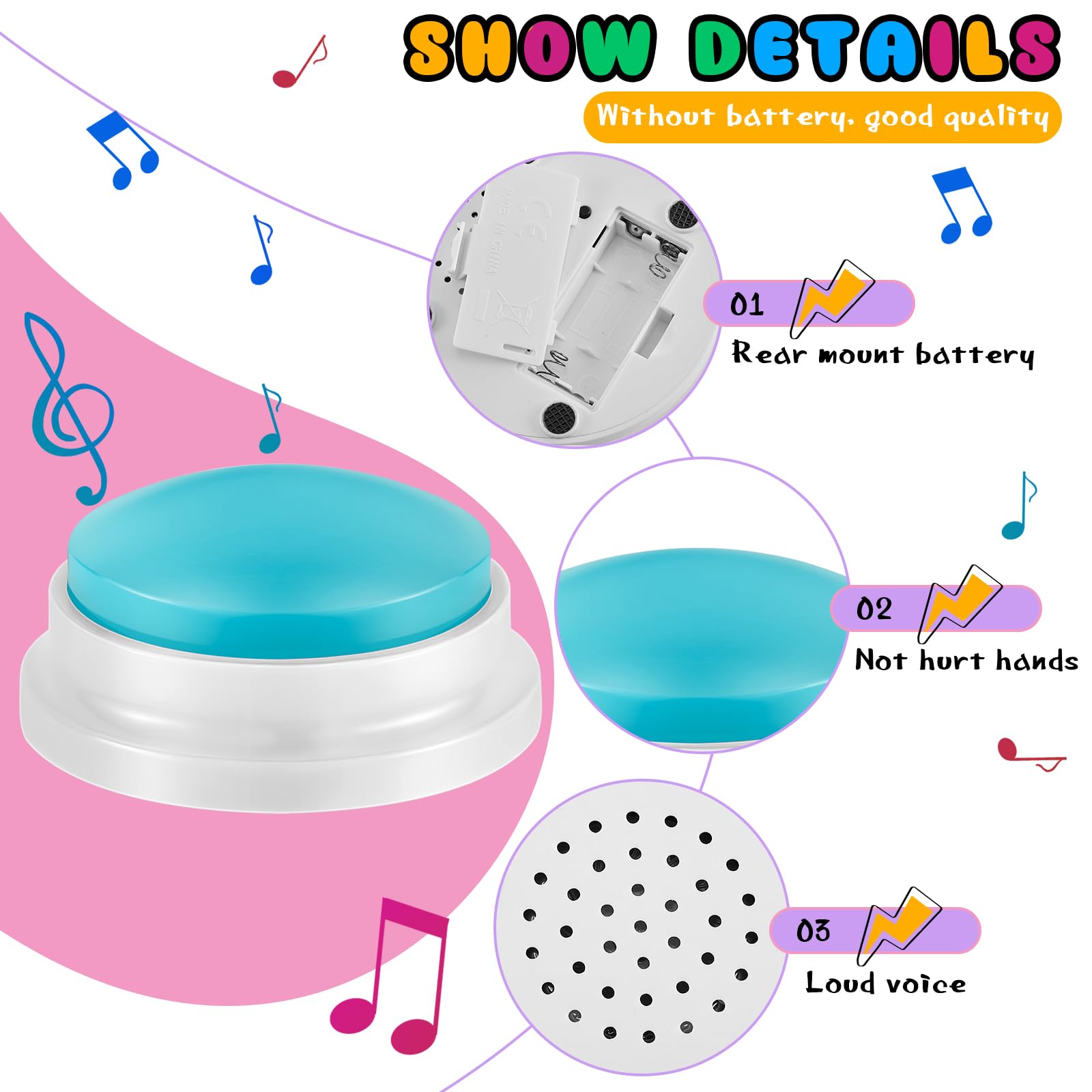 Foto 4 pulgar | Answer Buzzers Honoson Grabables, 8 Piezas, Para Un Programa De Juegos - Venta Internacional.