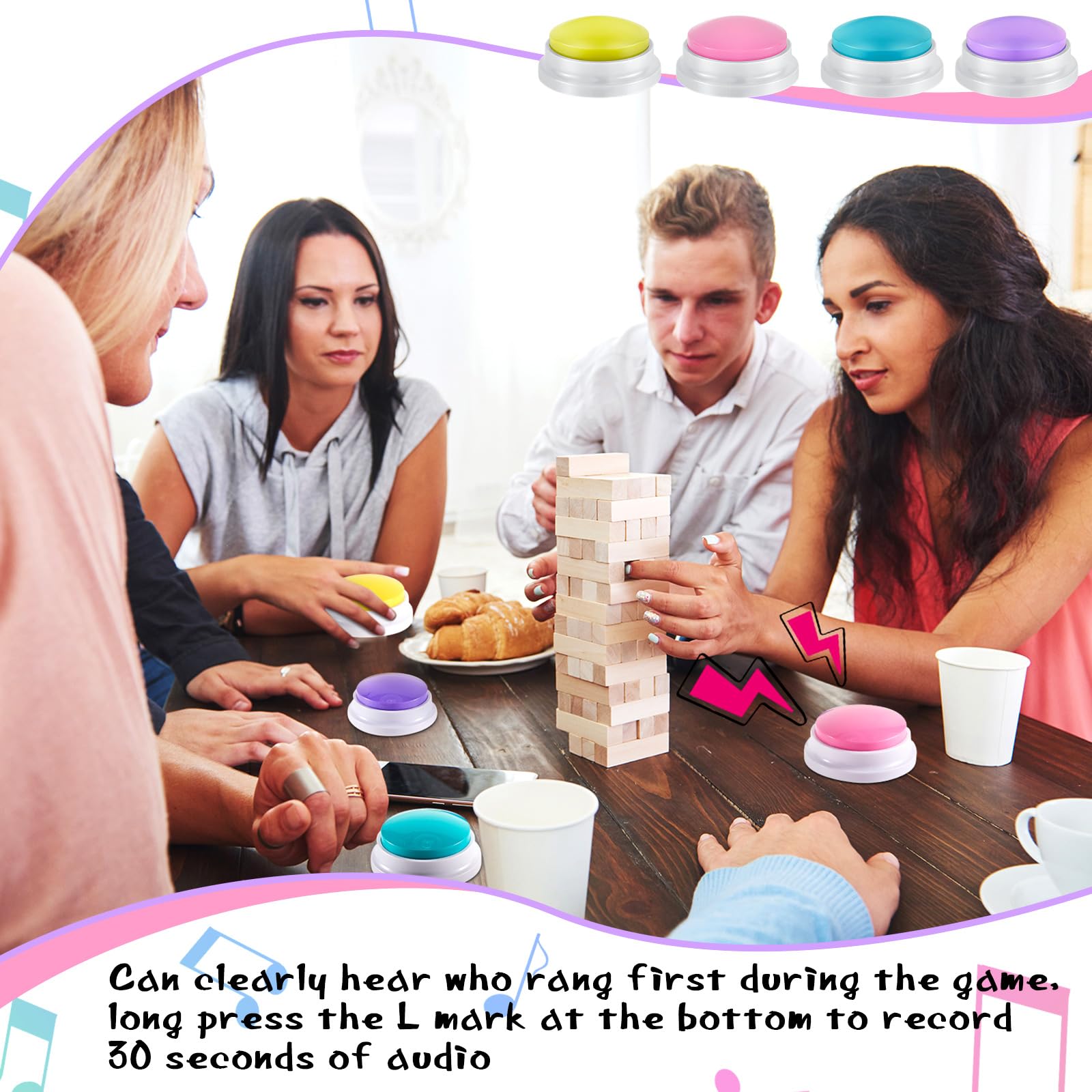 Foto 5 | Answer Buzzers Honoson Grabables, 8 Piezas, Para Un Programa De Juegos - Venta Internacional.