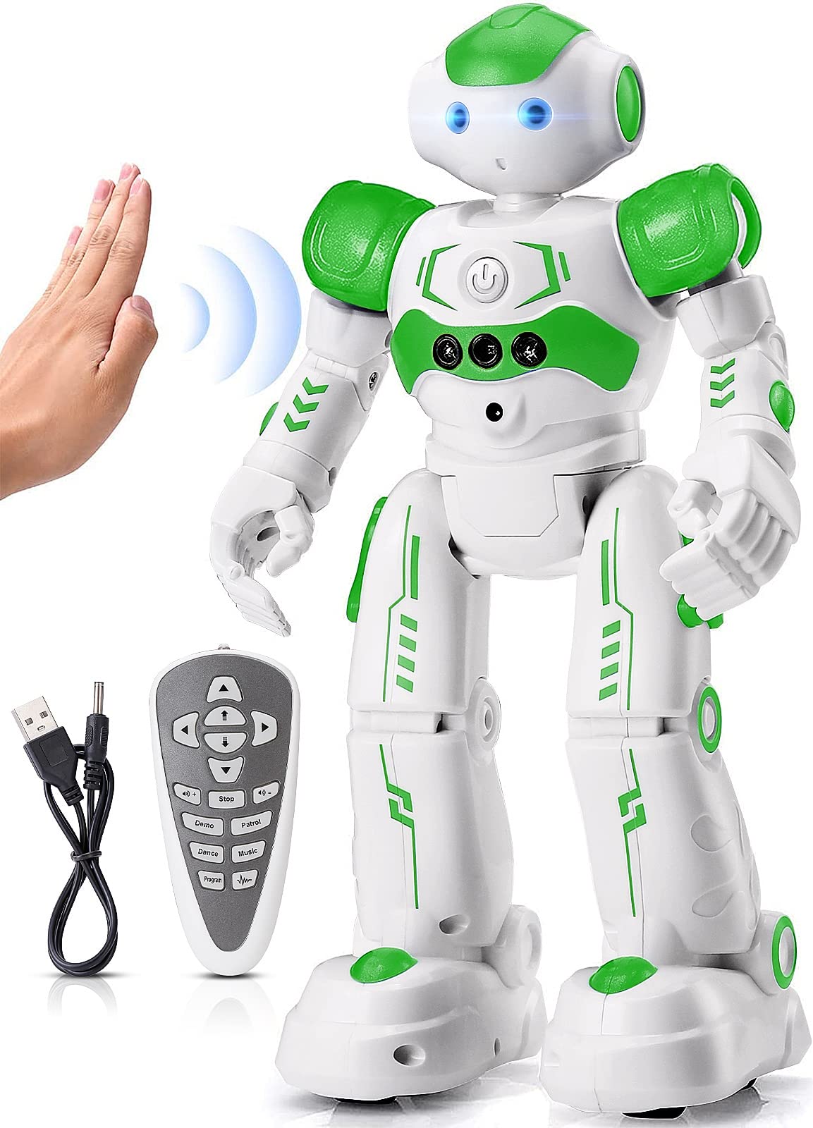 Control Remoto Rc Robot Kingsdragon Con Sensor De Gestos, Verde - Venta Internacional.