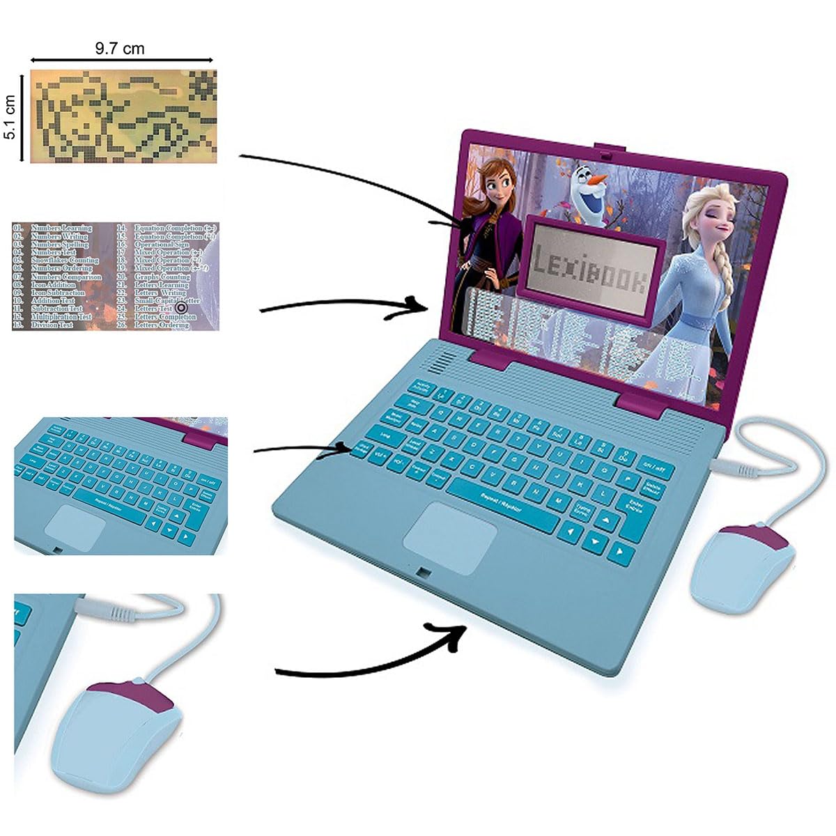 Foto 3 | Ordenador Portátil Educativo Bilingüe Lexibook Disney Frozen 2 Girls - Venta Internacional.